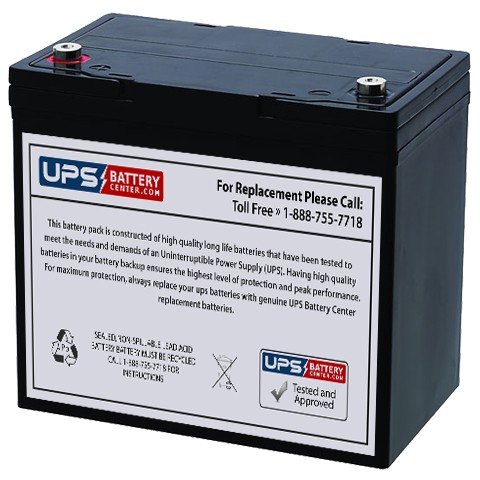 Energy Power EP-SLA12-55L 12V 55Ah Sealed Lead Acid Replacement Battery for Solar Systems, UPS Backup, Medical Equipment & Emergency Lighting - Long Lasting Power Solution