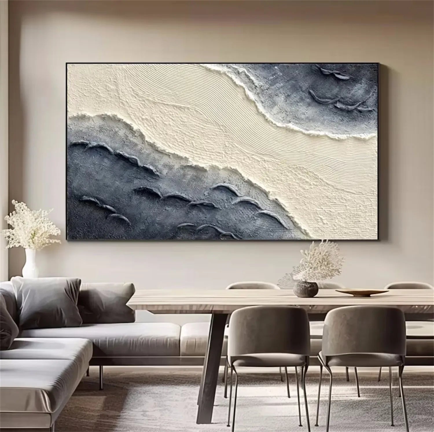 Ocean And Sky Painting #OS 191 - Handmade Canvas Wall Art for Home & Office Decor - Perfect for Living Room, Bedroom or Gift