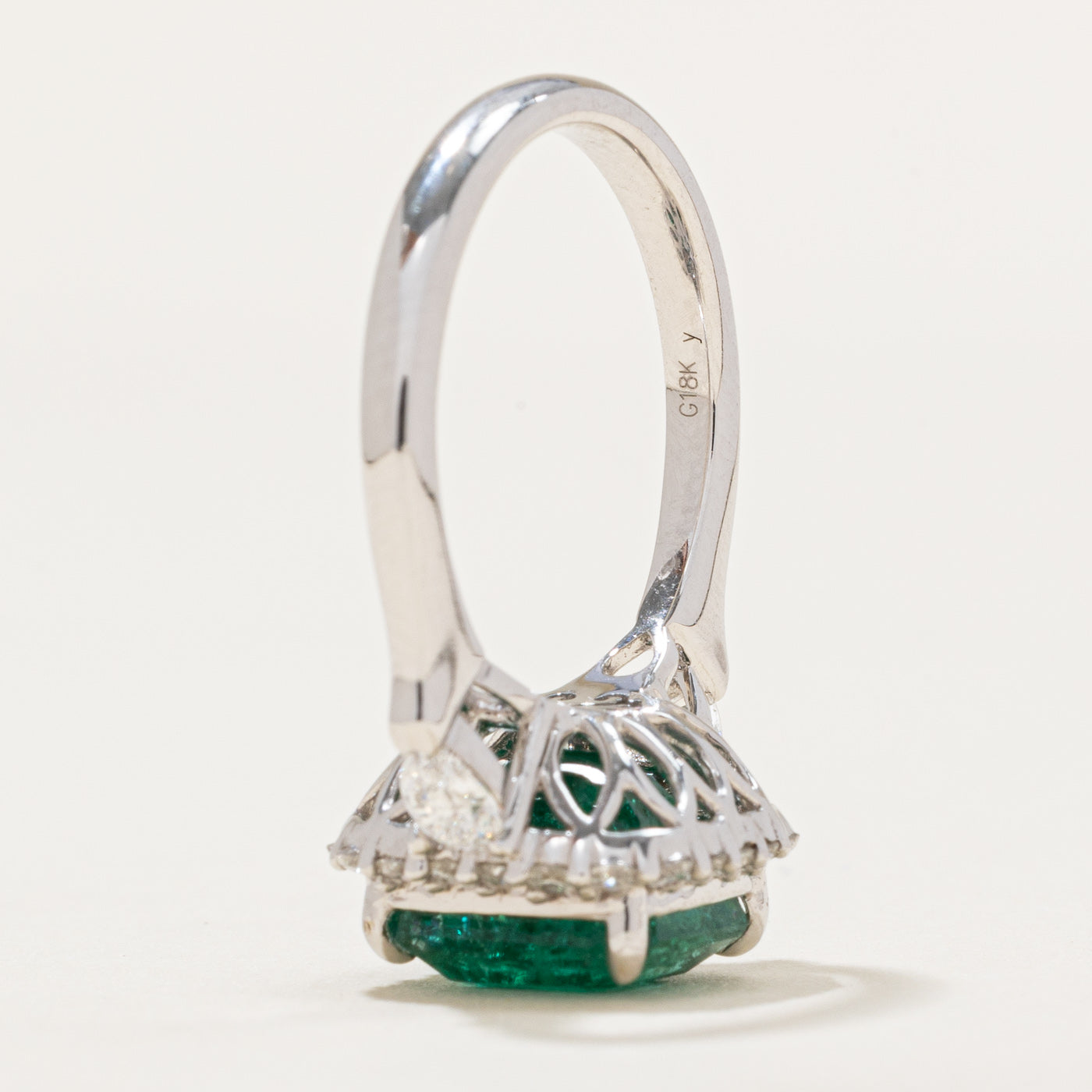 Exquisite 3.72ct Emerald & Diamond Halo Engagement Ring | 0.691ctw GIA Certified | Size 6.25 | Perfect for Wedding, Anniversary & Proposal Gifts