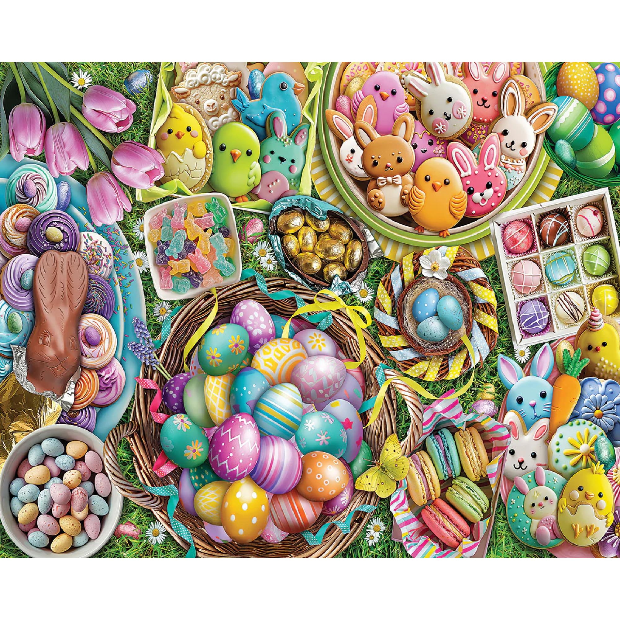 White Mountain Eggs Easter 1000-Piece Jigsaw Puzzle for Adults & Families – 24