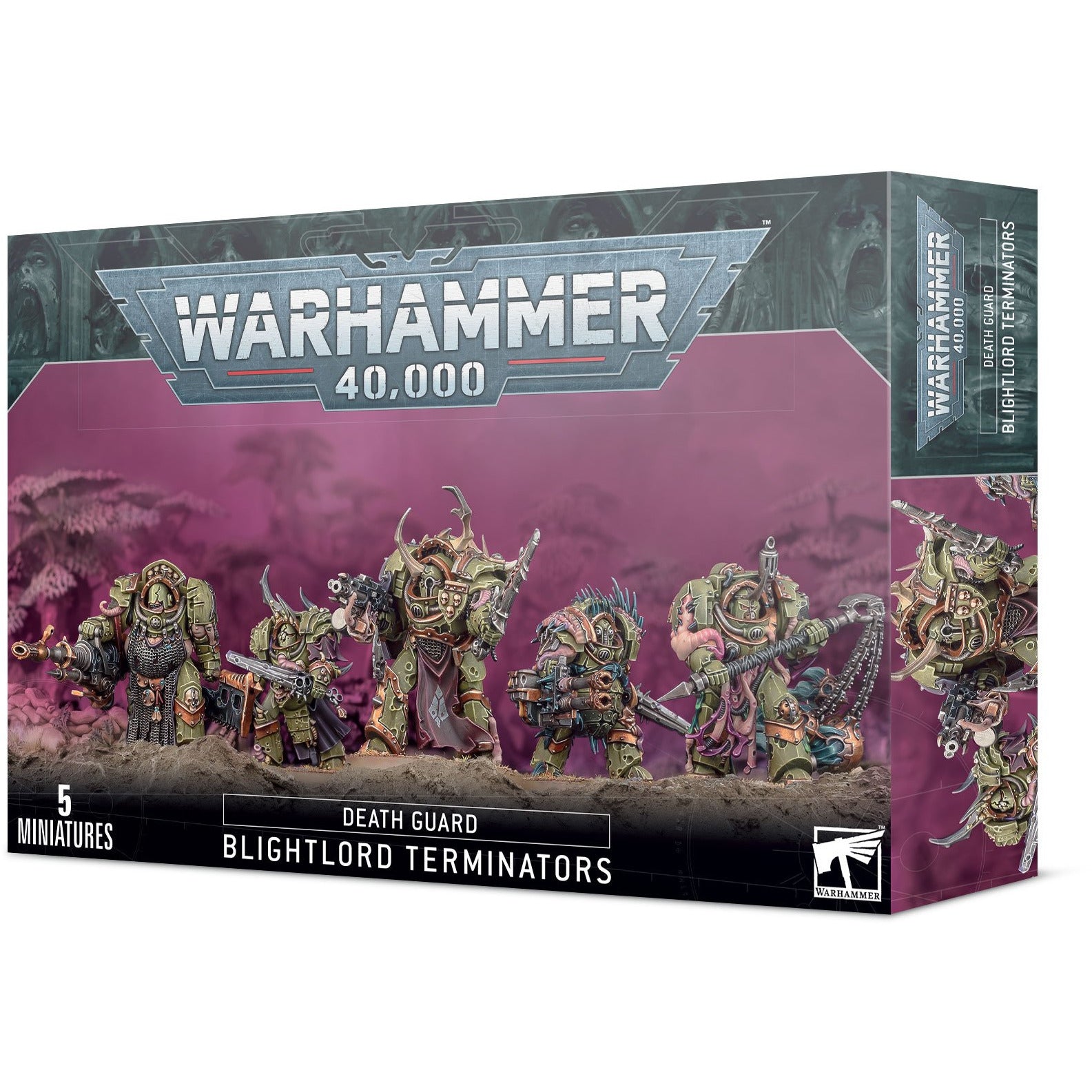 Death Guard Blightlord Terminators - Warhammer 40K Miniatures for Tabletop Gaming & Collecting | Perfect for Wargaming Battles and Display