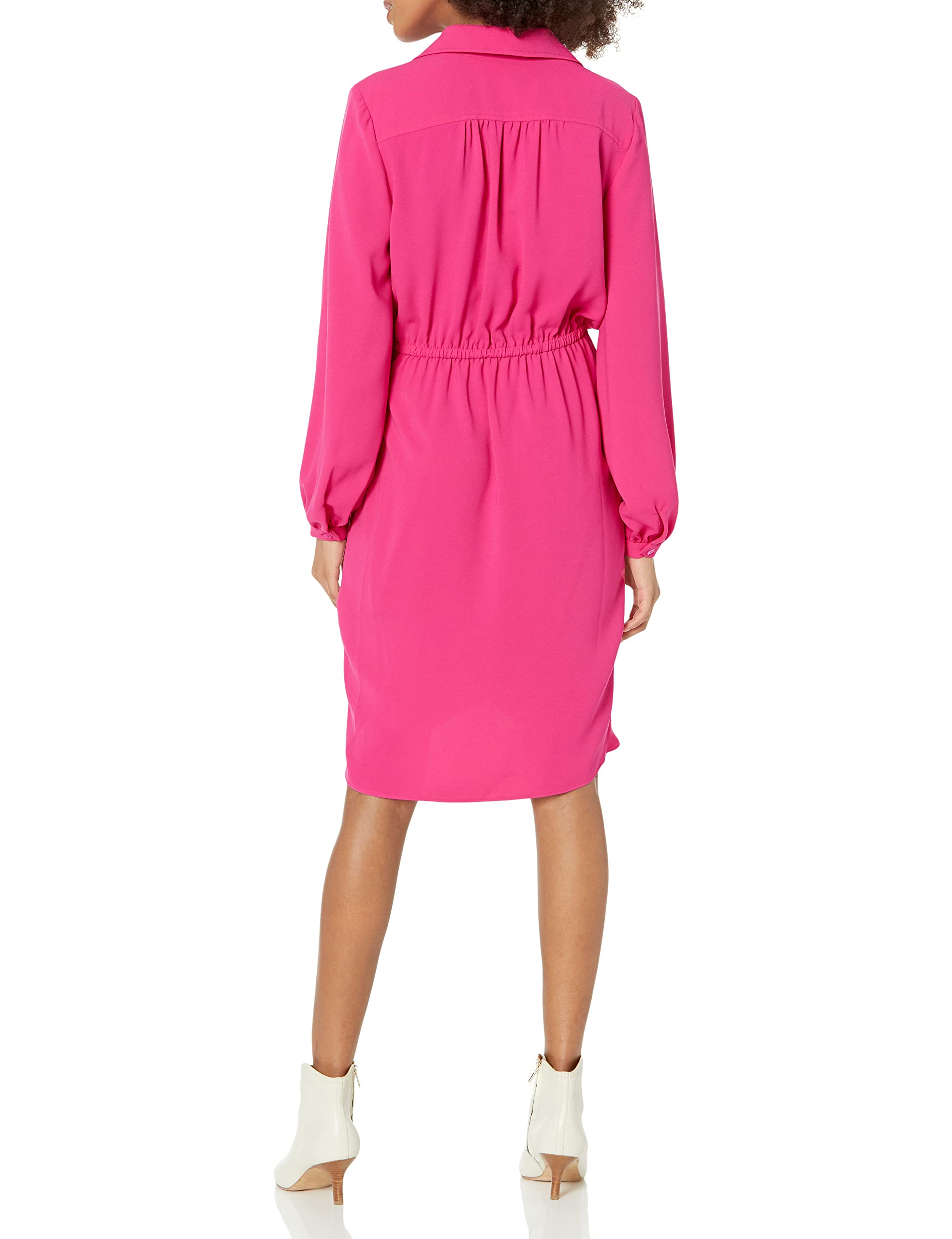 Trina Turk Women's Casual Short Sleeve Shirt Dress - Flowy Summer Midi Dress with Pockets for Work, Travel & Outdoor Activities