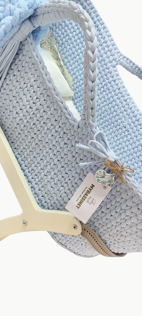 Beautiful Baby Moses Bassinet - Comfortable & Secure Unisex Cradle for Newborns | Perfect for Nursery Decor & Baby Shower Photography (Basket Only) | Ideal for Home, Hospital & Photo Shoots