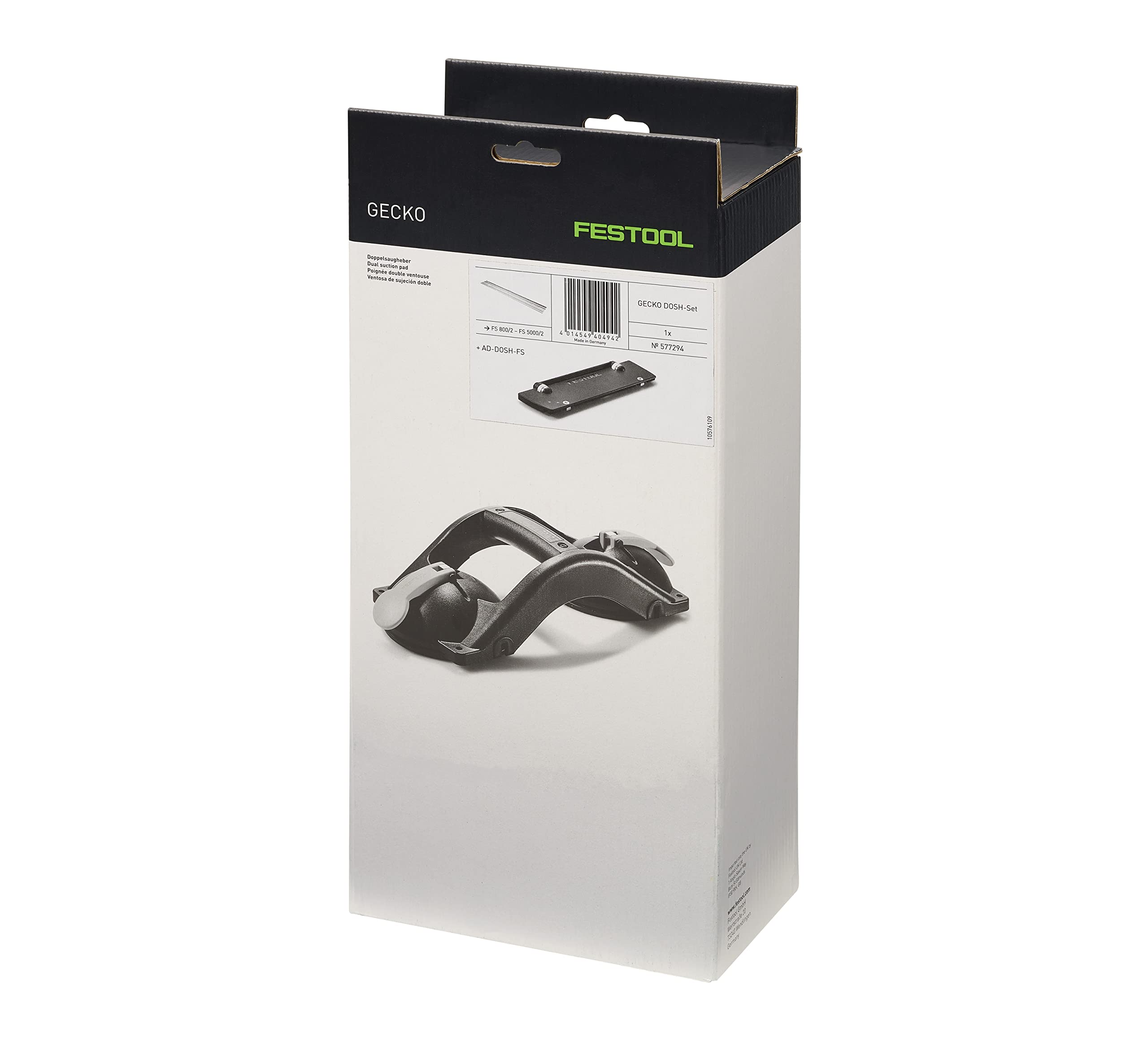 Festool Dual Suction Pad Gecko DOSH-Set - Heavy Duty Vacuum Clamping System for Woodworking, Glass & Metal - Perfect for CNC Routing, Cabinet Making & Construction Projects