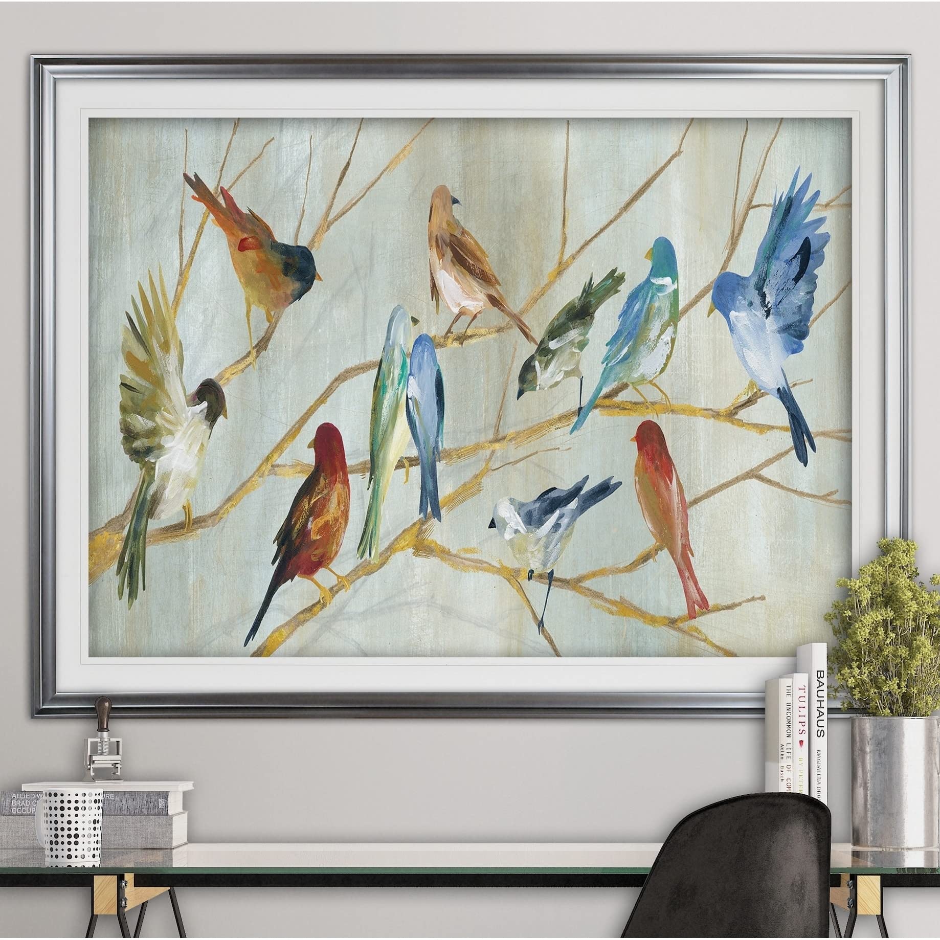 WEXFORD HOME Spring Migration Premium Framed Wall Art Print - Nature Inspired Decor for Living Room, Bedroom & Office