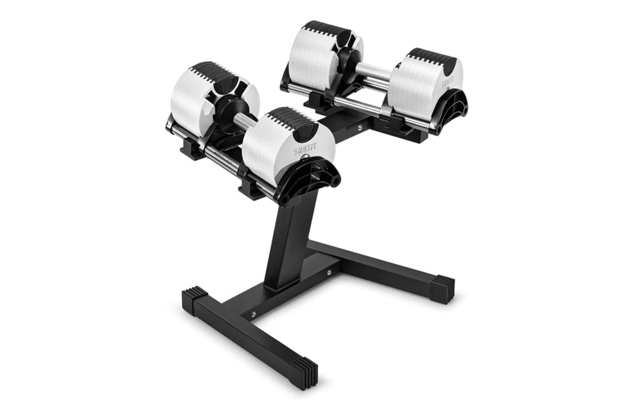 NÜOBELL 80lb Adjustable Dumbbells Set (Ash) - Premium Home Gym Equipment for Strength Training, Weight Lifting & Fitness Workouts
