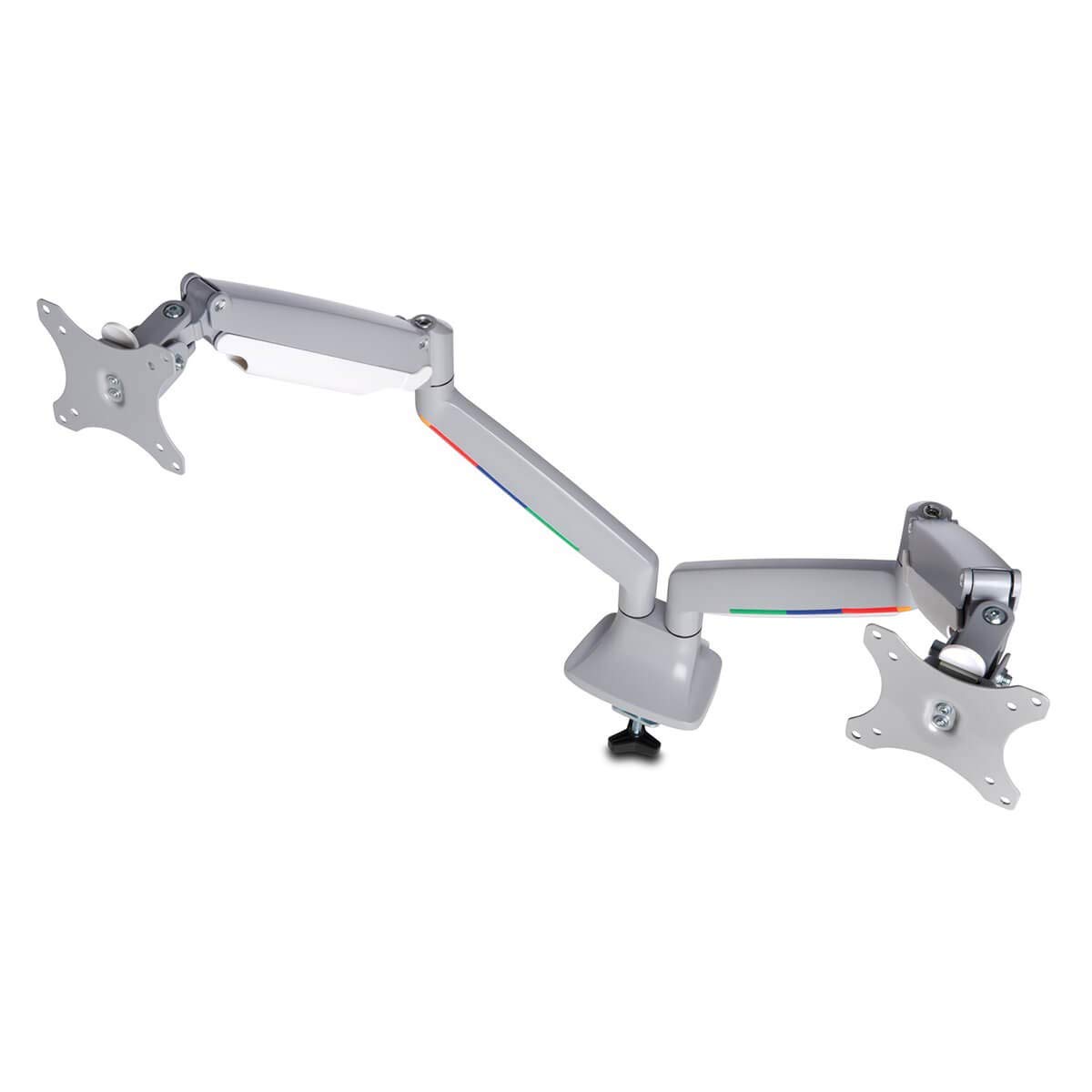 Kensington Dual Monitor Stand for 13-32 inch Screens - Height Adjustable VESA Mount for 2 Flat/Curved Monitors with C-Clamp & Grommet Base (Gray, K55471WW) - Perfect for Home Office, Gaming Setup & Workspace Ergonomics