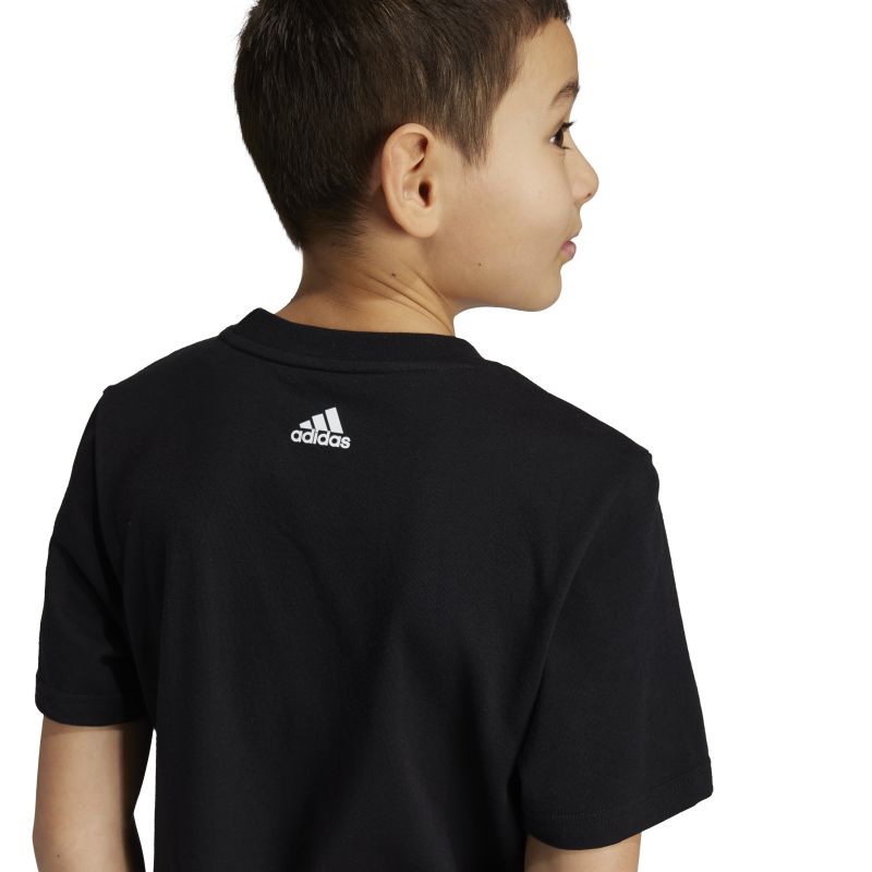 Adidas Boys Essentials Two Color Big Logo T-Shirt - Comfortable Cotton Tee for Kids, Casual Wear & Sports Activities