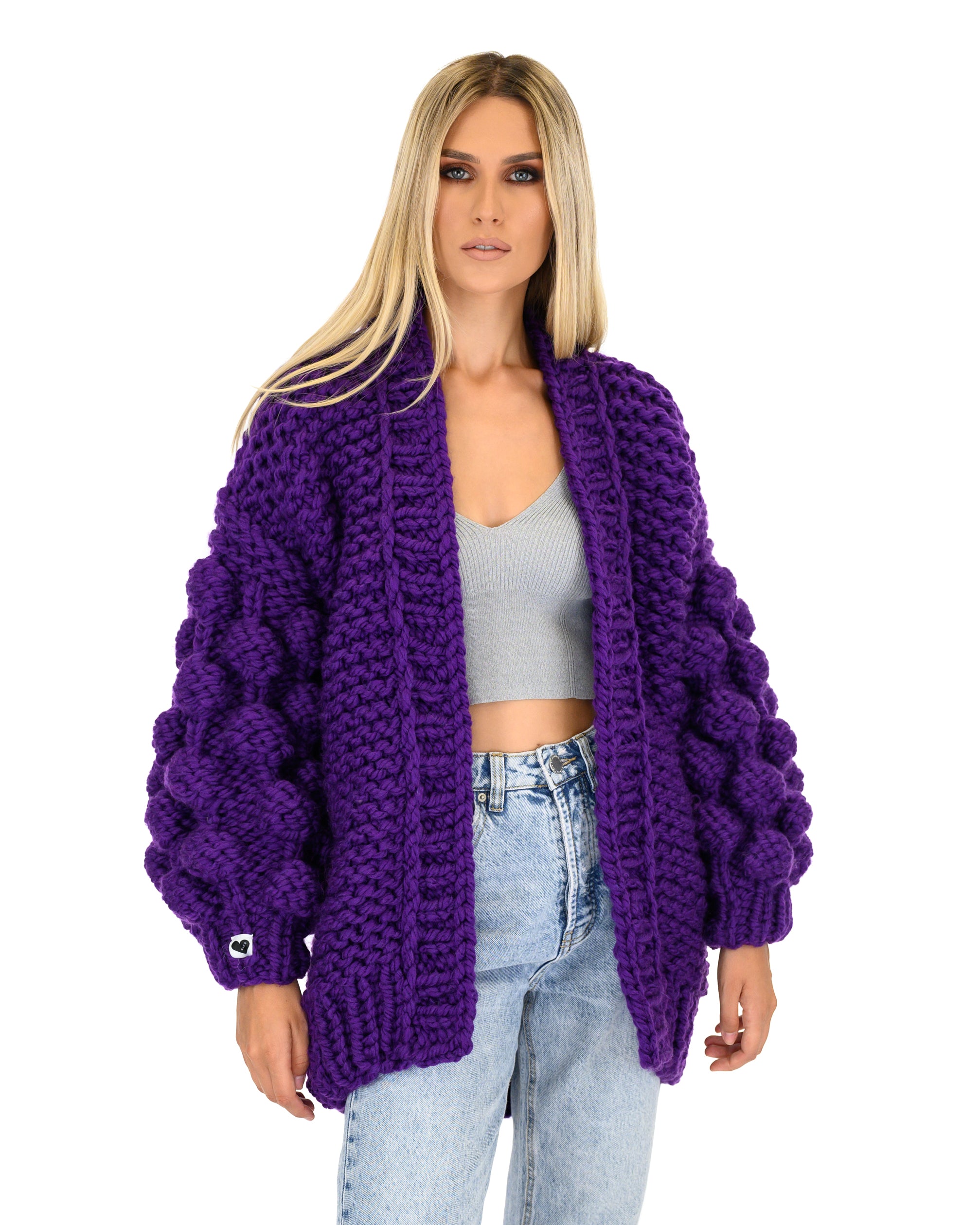 Stylish Bubble Sleeve Cardigan for Women - Soft Knit Open Front Sweater | Perfect for Office, Date Night & Casual Outfits
