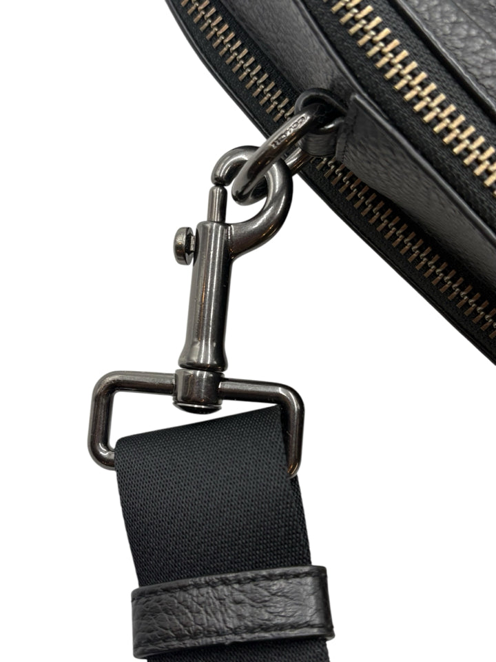 Coach Hampton Leather Day Briefcase for Men & Women | Premium Genuine Leather Work Bag | Professional Office Briefcase, Business Travel & Commuting