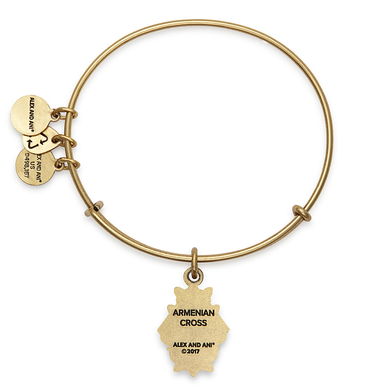 Armenian Cross Charm Bangle - Sterling Silver Religious Jewelry for Women - Perfect for Church, Weddings & Special Occasions