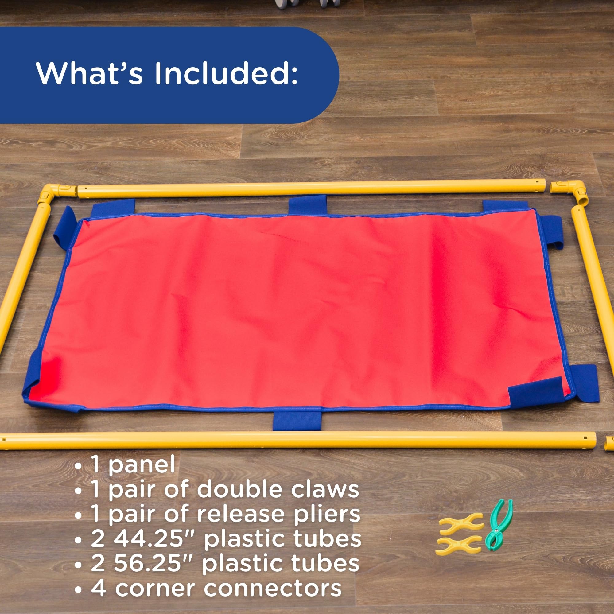 Children's Rectangle PlayPanel - Kids Room Divider & Classroom Partition Screen for Daycare, Preschool - Red | Perfect for Play Areas, Learning Spaces & Room Separation