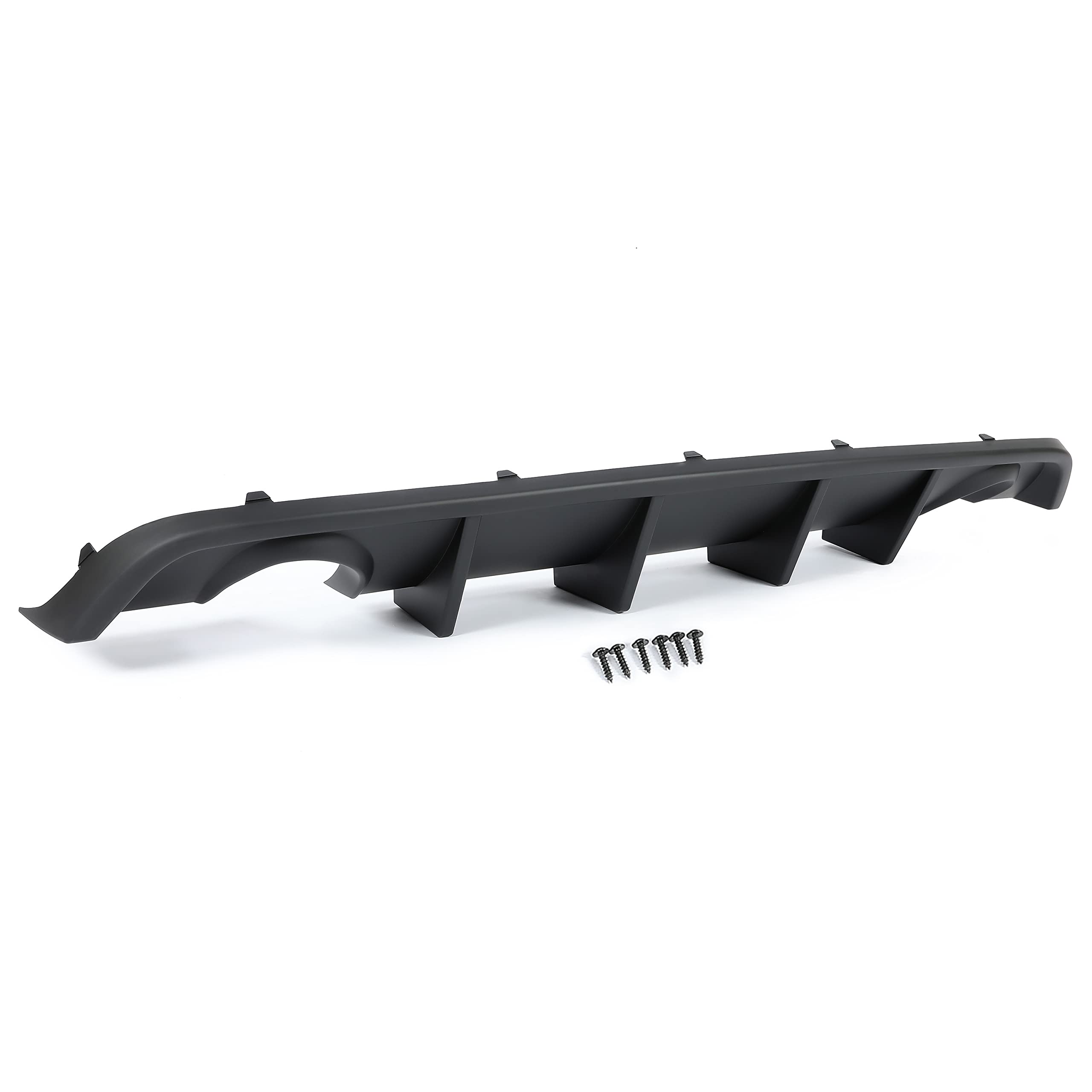 HECASA Matte Black Rear Diffuser for 2012-2014 Dodge Charger SRT8 | V2 Style Rear Bumper Lip Splitter Valance | Enhances Aerodynamics & Sporty Look | Perfect for Car Upgrades & Racing Enthusiasts