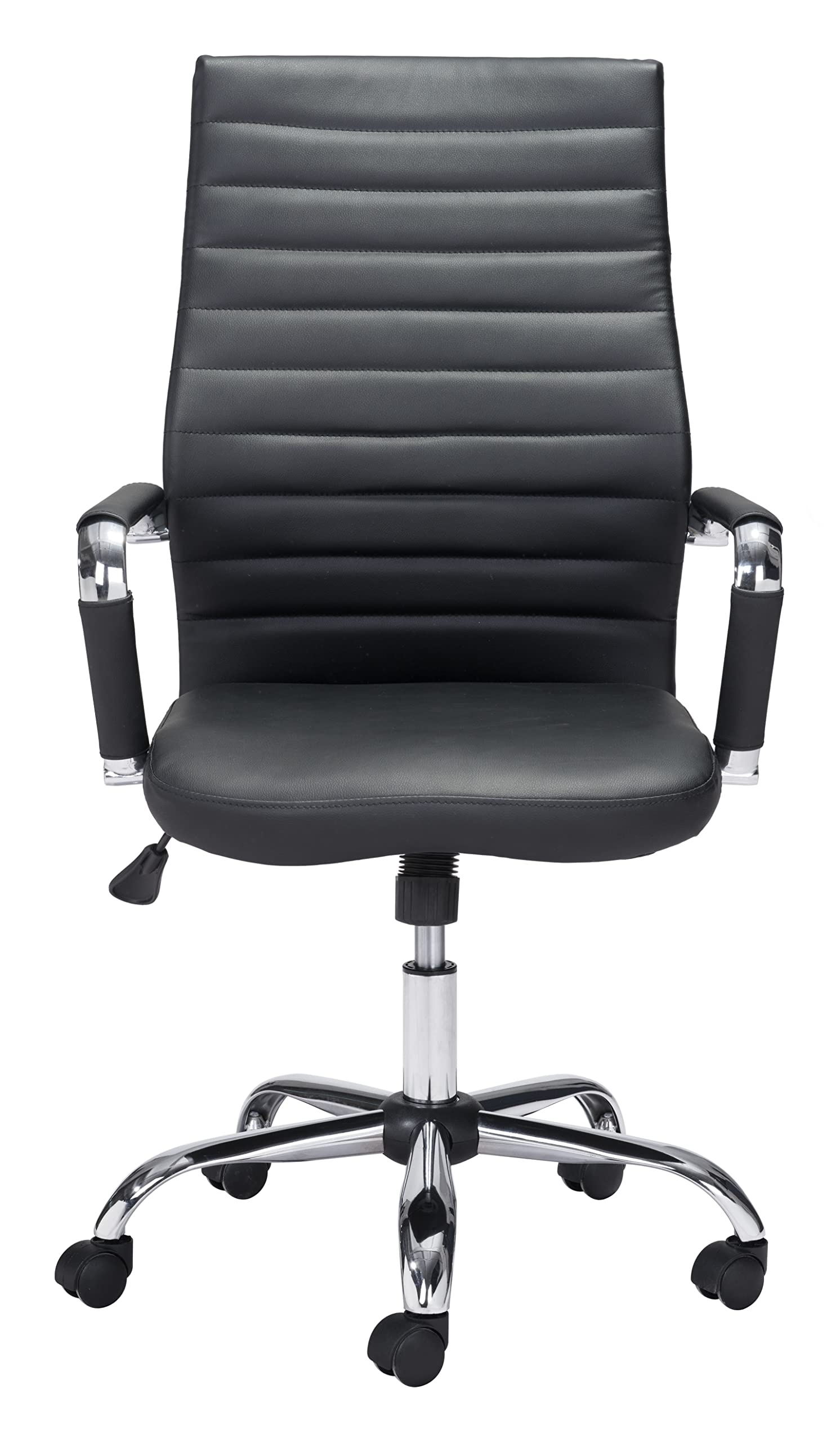 Zuo Primero Ergonomic Office Chair - Adjustable Height, Lumbar Support, Swivel & Rolling - Black Mesh Computer Desk Chair for Home & Office Workspace