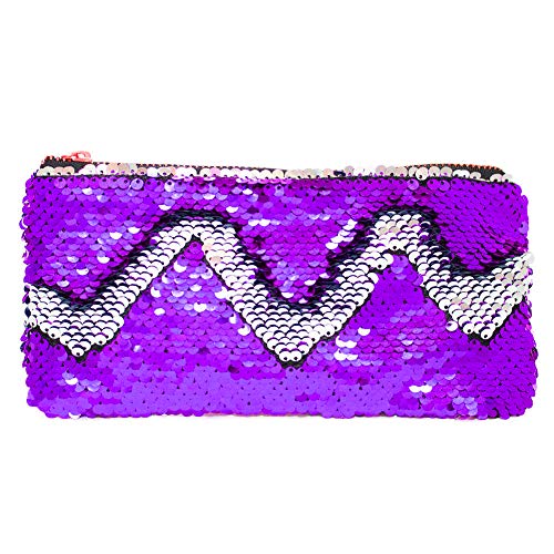 BOXO Glitter Makeup Purse for Women & Girls - Stylish Party Clutch for Cosmetics, Evening Events & Special Occasions - Purple, Pack of 1 - Perfect for Prom, Weddings & Night Out Accessories