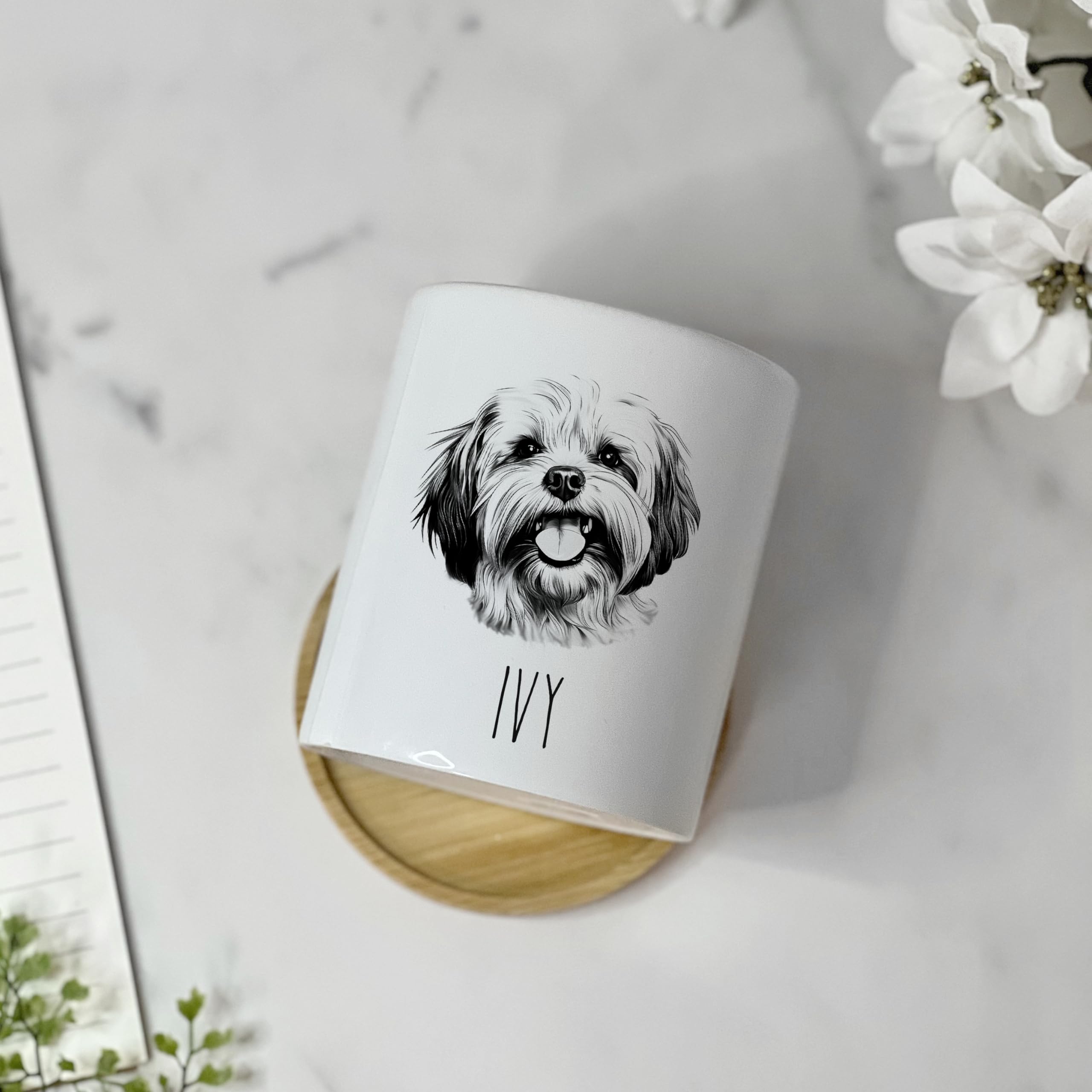 Lhasa Apso Dog Succulent Planter Pot - Personalized Pet Memorial Gift for Dog Lovers - Custom Name Engraved Flower Pot for Dog Mom & Dad - Perfect for Home Garden Decor & Indoor Plant Display