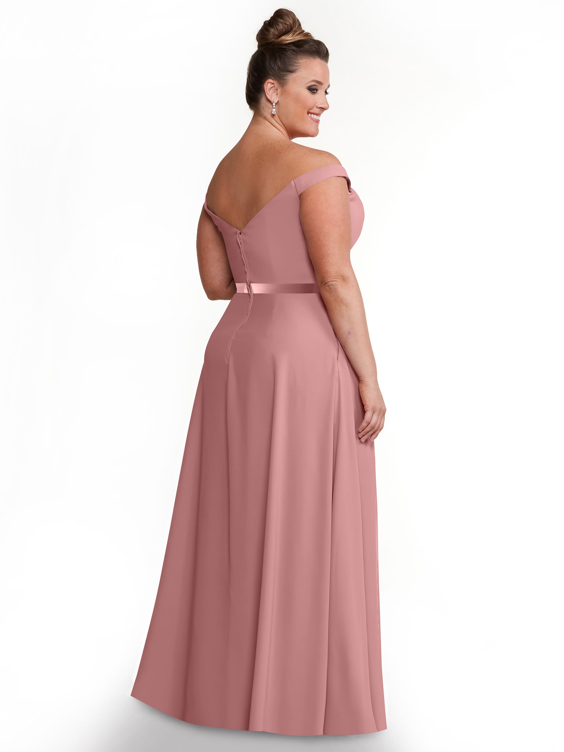 Elegant Off-The-Shoulder A-Line Chiffon Bridesmaid Dress with Sash - Size 80100 | Perfect for Weddings, Formal Events & Special Occasions