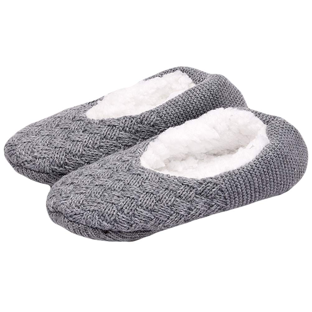 ABOOFAN 1 Pair Cozy Winter Slipper Socks for Adults - Non-Slip Fuzzy House Socks with Grippers - Warm Home & Indoor Footwear for Cold Weather