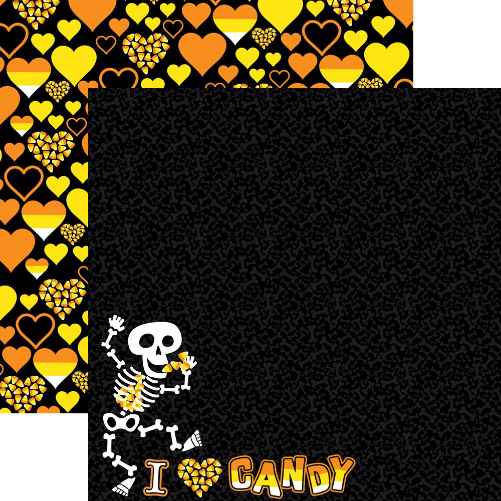 Reminisce I Heart Candy 12x12 Inch Double Sided Scrapbook Paper - Premium Acid-Free Cardstock for DIY Crafts, Scrapbooking, Card Making & Photo Albums