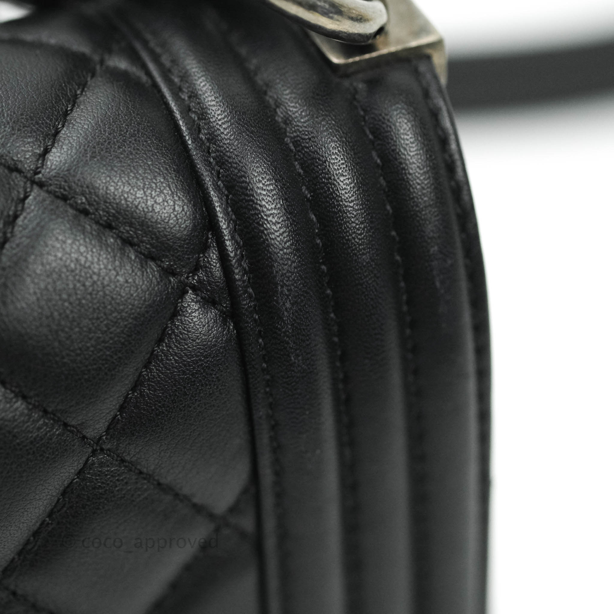 Chanel Boy Small Handbag Black Calfskin Leather Ruthenium Hardware - Luxury Crossbody Bag for Women, Perfect for Evening Parties & Date Nights