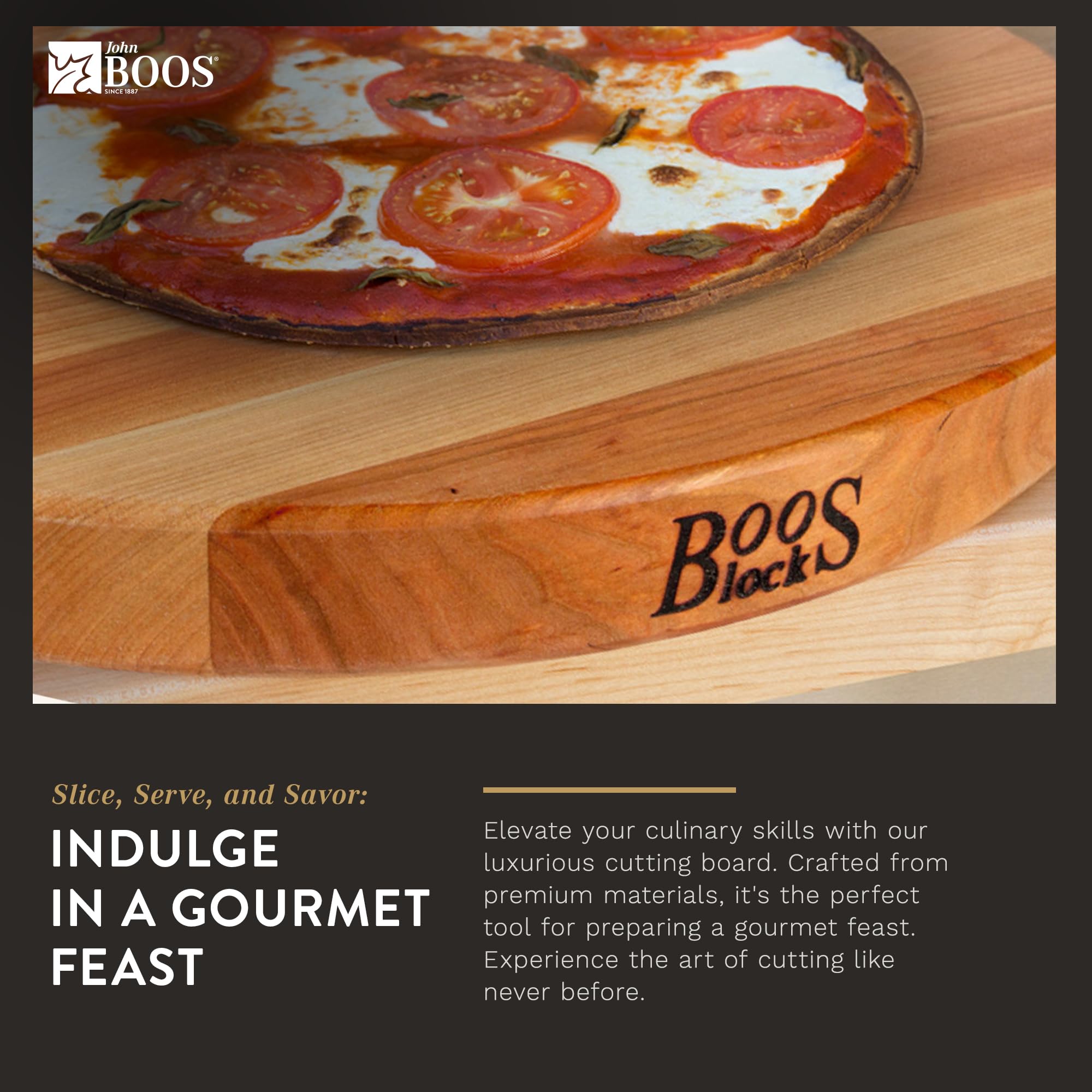 John Boos Premium Reversible Wood Cutting Board - 18x18 Inch Large Cherry Wood Chopping Block with Oil Finish, 1.5-Inch Thick - Perfect for Kitchen Prep, Meat Cutting & Serving Charcuterie