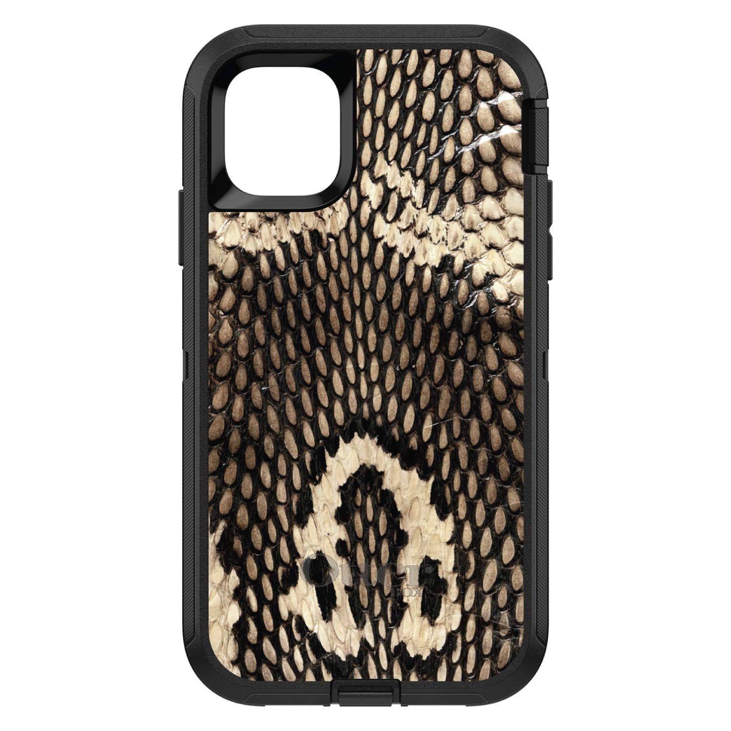 DistinctInk iPhone 13 Pro Case (6.1 Inch) - Premium Snake Skin Texture Protective Cover - Stylish Brown Tan Animal Print Design - Durable Replacement for OtterBox Defender - Perfect for Work, Travel & Everyday Use