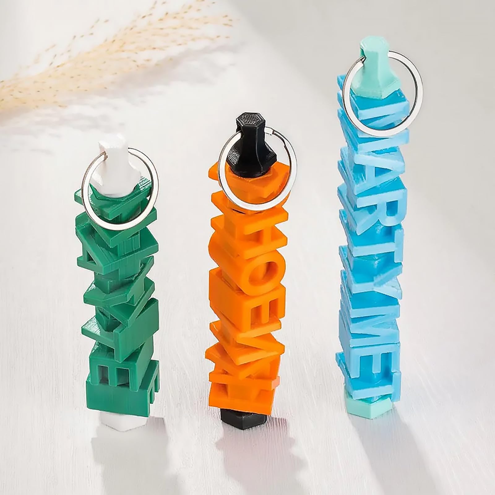 Custom 3D Printed Personalized Keychain with Name - Unique Engraved Key Tag for Back to School, Gifts & Everyday Use