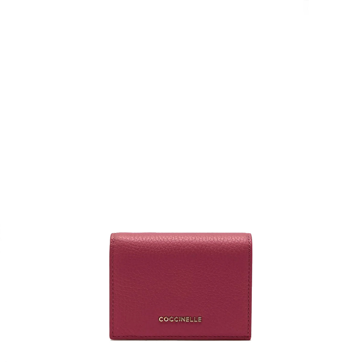 Coccinelle Metallic Soft Small Sangria Wallet MW5172101 - Stylish Leather Wallet for Women, Perfect for Everyday Use & Gift Giving