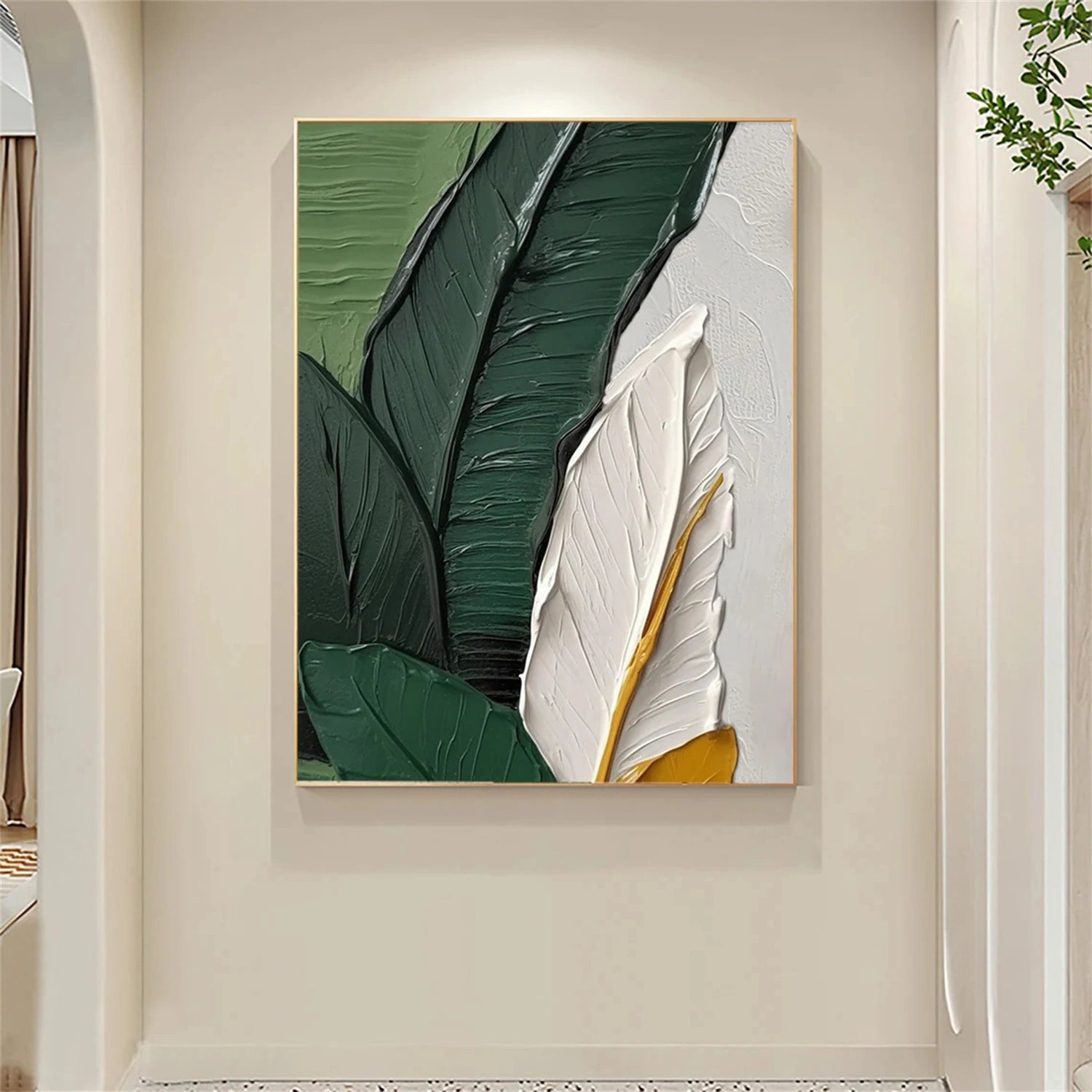 Custom Hand-Painted Flower and Tree Canvas Art Set of 2 - Wall Decor for Living Room, Bedroom & Office - Perfect Gift for Housewarming & Wedding