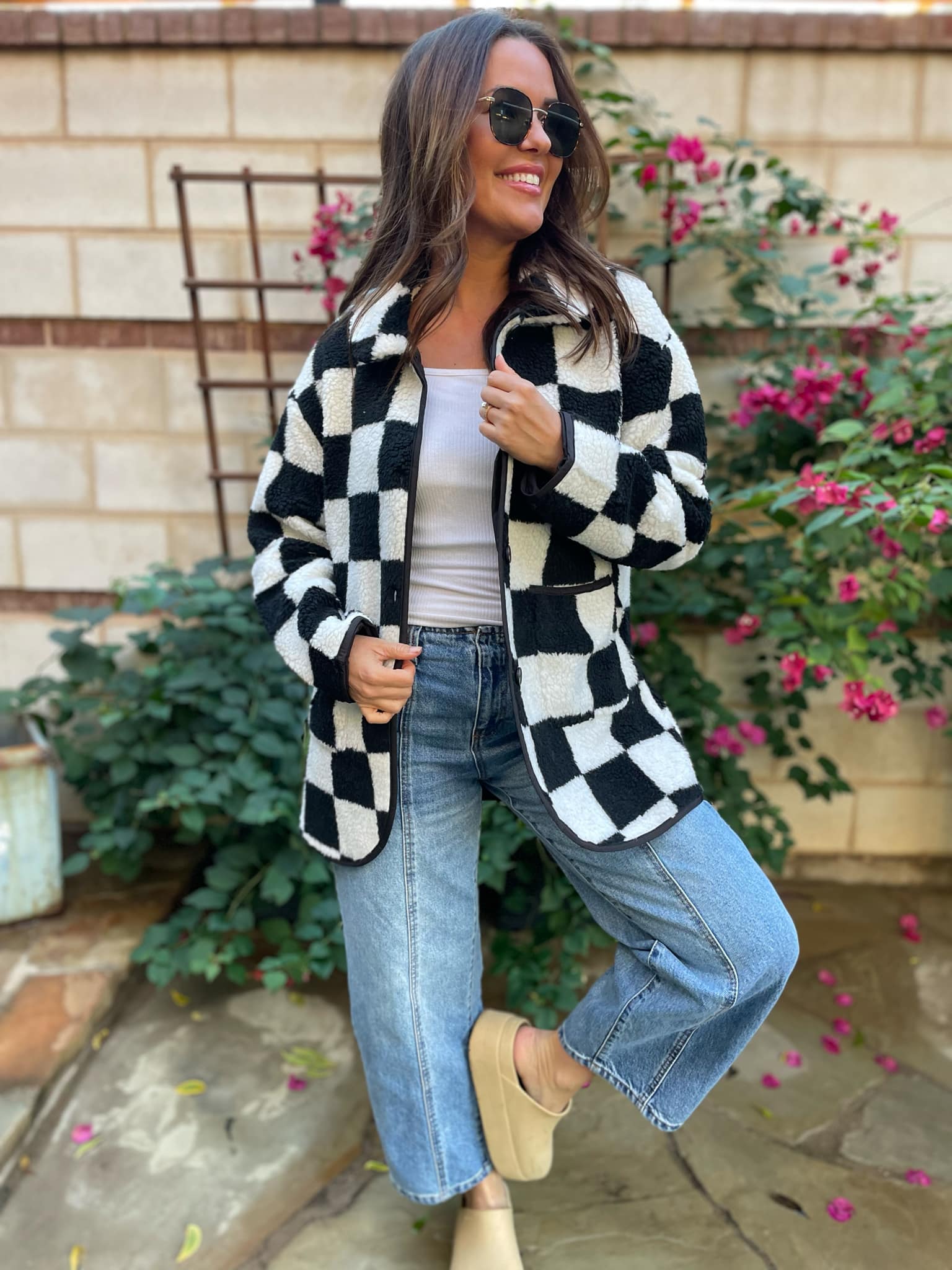 PREORDER: Checkmate Fleece Jacket - Warm & Stylish Winter Outerwear for Men & Women | Perfect for Hiking, Camping & Outdoor Adventures