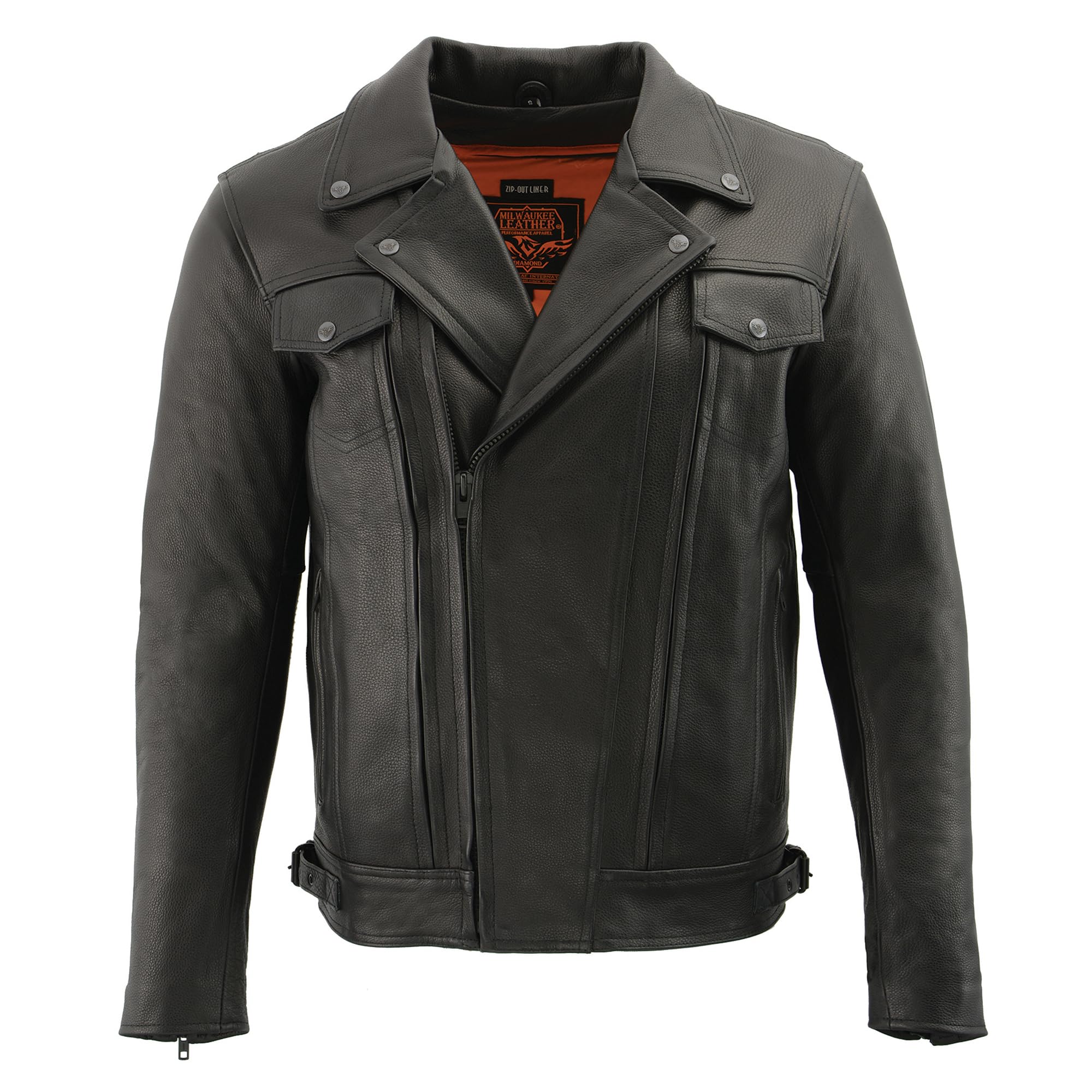 Premium Milwaukee Leather Men's Utility Pocket Vented Cruiser Jacket MLM1520 - Durable Motorcycle Riding Gear for All-Weather Protection & Comfort