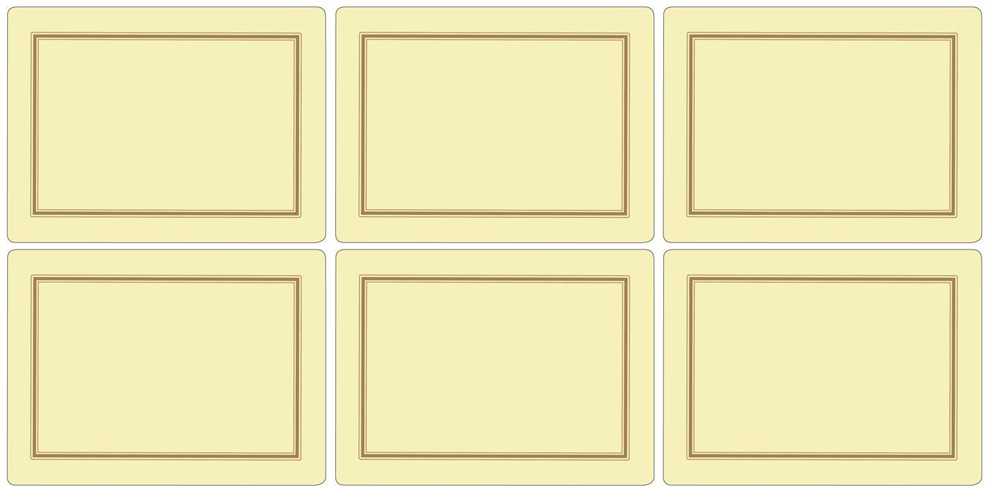 Premium Pimpernel Classic Cream Placemats Set of 6 - 12