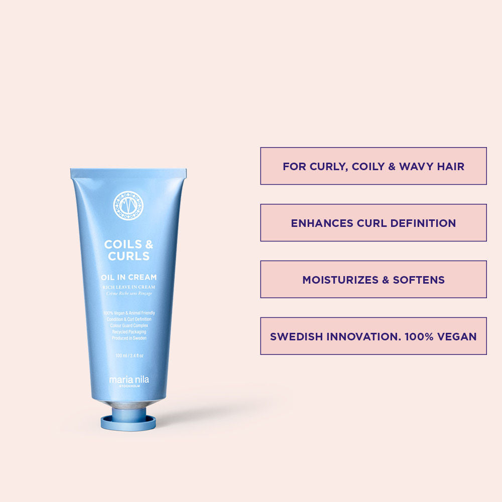 Coils & Curls Hydrating Hair Cream with Natural Oils - Moisturizing Styling for Curly, Coily & Natural Hair - Perfect for Daily Use & Frizz Control