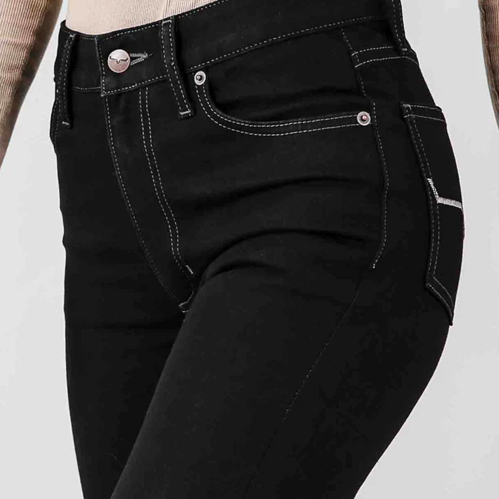 Kimes Ranch Women's Sarah High Rise Bootcut Jeans - Slim Fit, Durable Tri-Blend Denim in Black | Perfect for Western Style, Casual Wear & Everyday Comfort