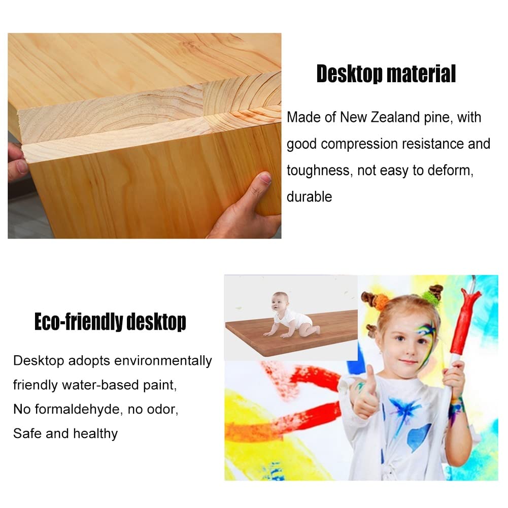 Ergonomic Home Office Desk with Storage Cabinet - 200x80x75cm Solid Wood Computer Desk, 5cm Thick Desktop & Sturdy Metal Legs for Workstation | Perfect for Remote Work, Gaming Setup & Study Room Organization