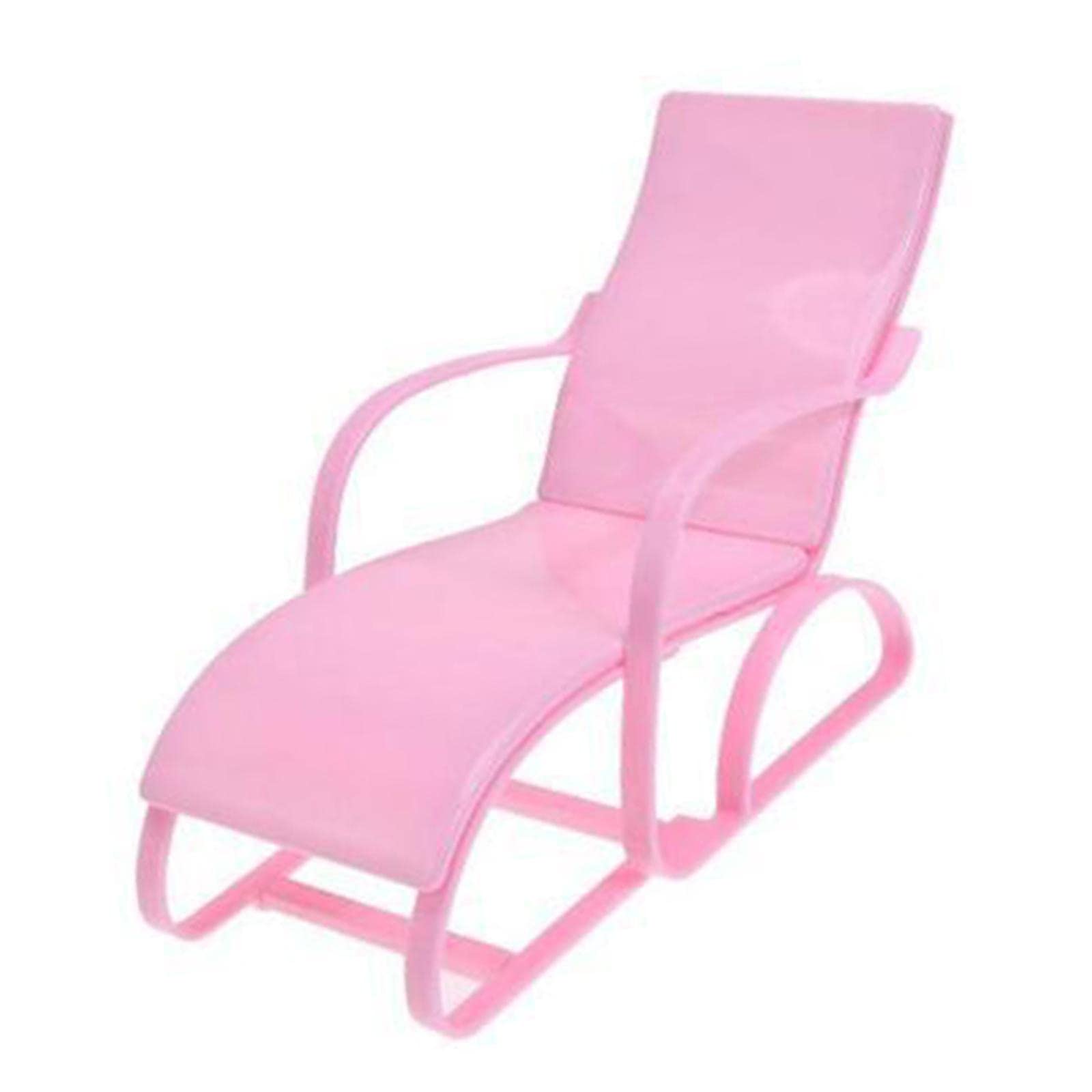 1:6 Mini Dollhouse Chair Furniture - DIY Unassembled Pink Model Accessories for Dollhouse Scenes, Kids Gift & Collectibles | Perfect for Dollhouse Decor, Miniature Displays & Creative Play