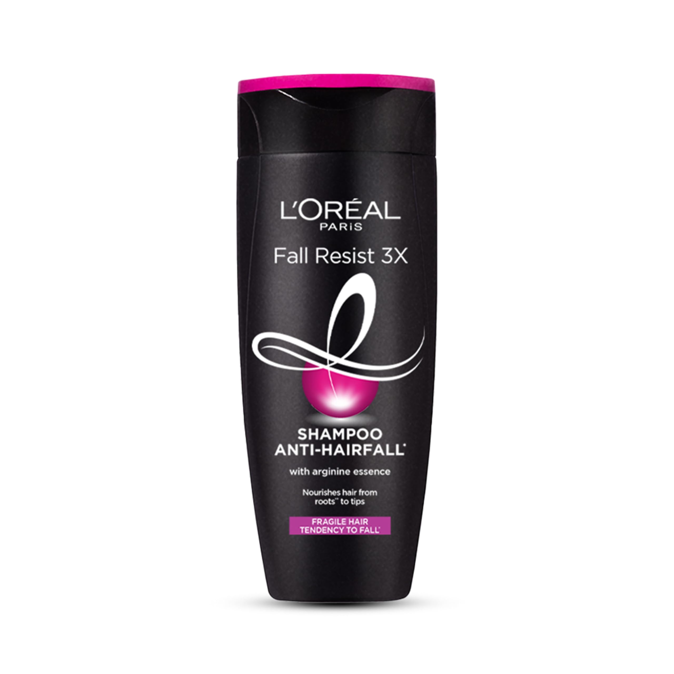 L'Oreal Paris Anti-Hair Fall Shampoo with Arginine & Salicylic Acid - Strengthens & Nourishes Hair for Growth, Reduces Thinning & Hair Loss, Fall Resist 3X Technology - 180ml | For Daily Hair Care & Scalp Health