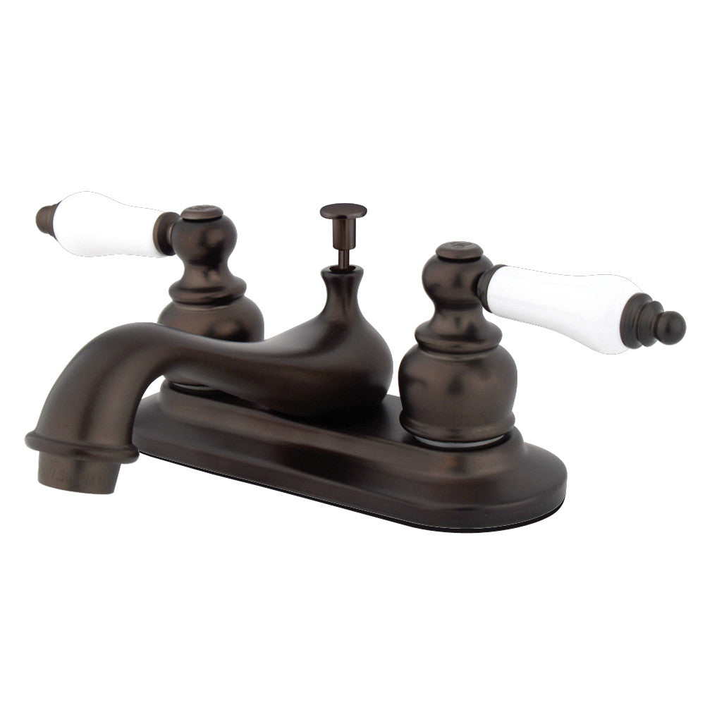 Kingston Brass KB606PL Restoration 4-Inch Centerset Bathroom Faucet - Polished Nickel Finish for Vanity Sink, Perfect for Bathroom Renovation & Modern Home Decor
