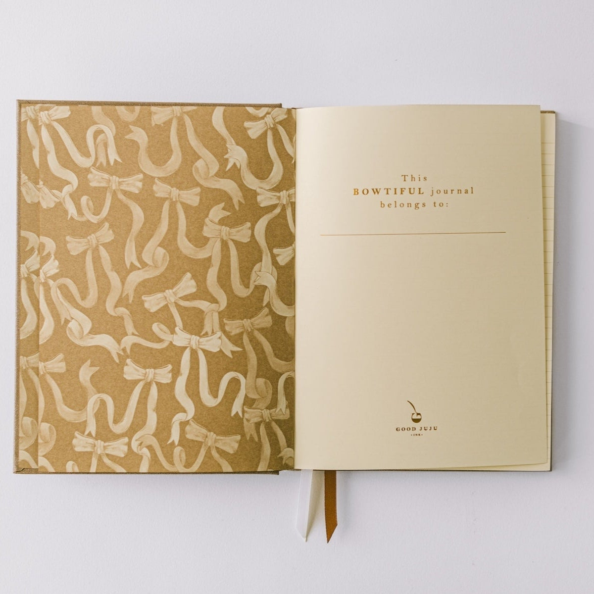 Premium Foil Bow Bookcloth Hardcover Notebook - Elegant Journal for Writing, Note Taking & Gift Giving - Perfect for School, Office & Travel