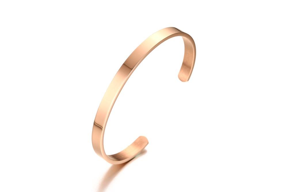 Custom Inspirational Rose Gold Mantra Bangle Bracelet for Women & Men - Motivational Cuff Gift with Daily Reminder - Perfect for Yoga, Meditation & Self-Care