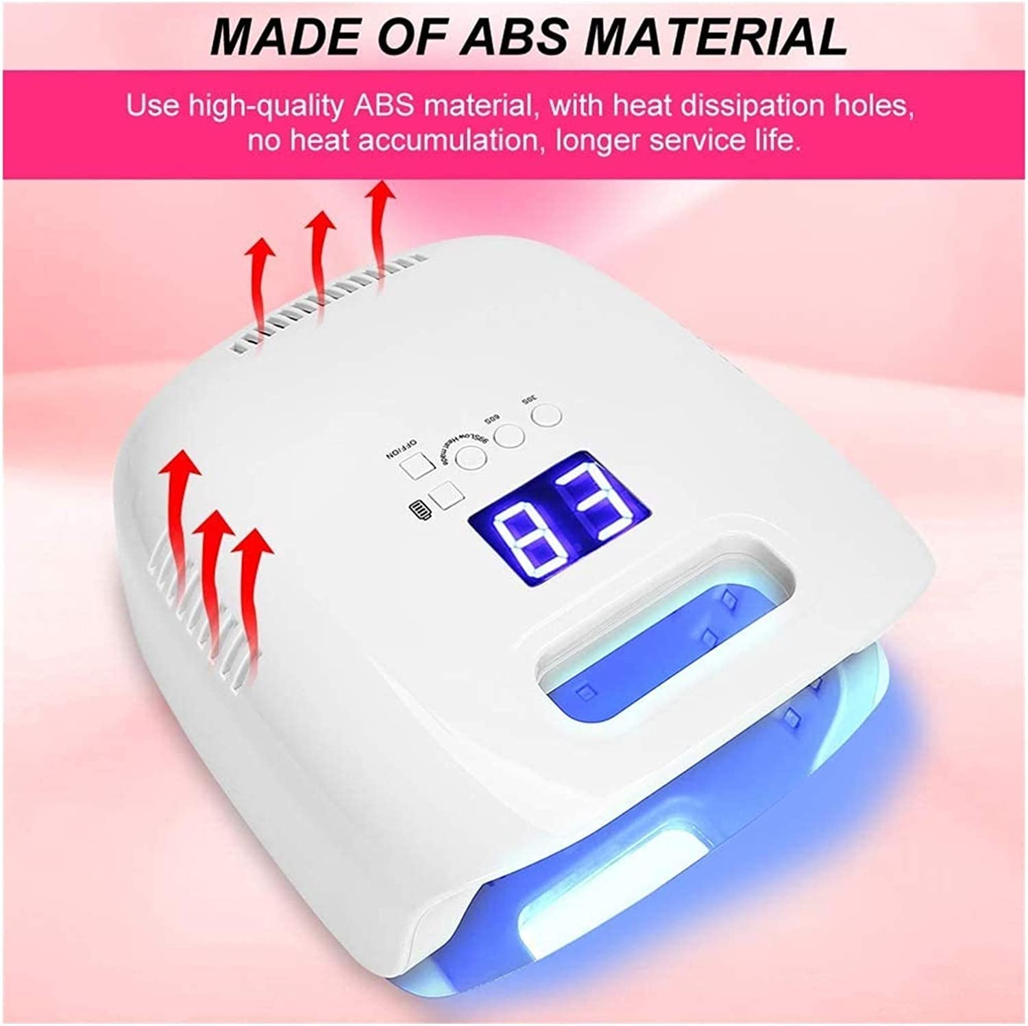 Professional LED Nail Lamp for Gel Polish Curing - Anti-Aging UV/LED Nail Light with Base Coat, Top Coat & Poly Gel Extension Kit - Perfect for Nail Art, Salon & Home DIY Manicure/Pedicure (Great Gift for Nail Lovers)