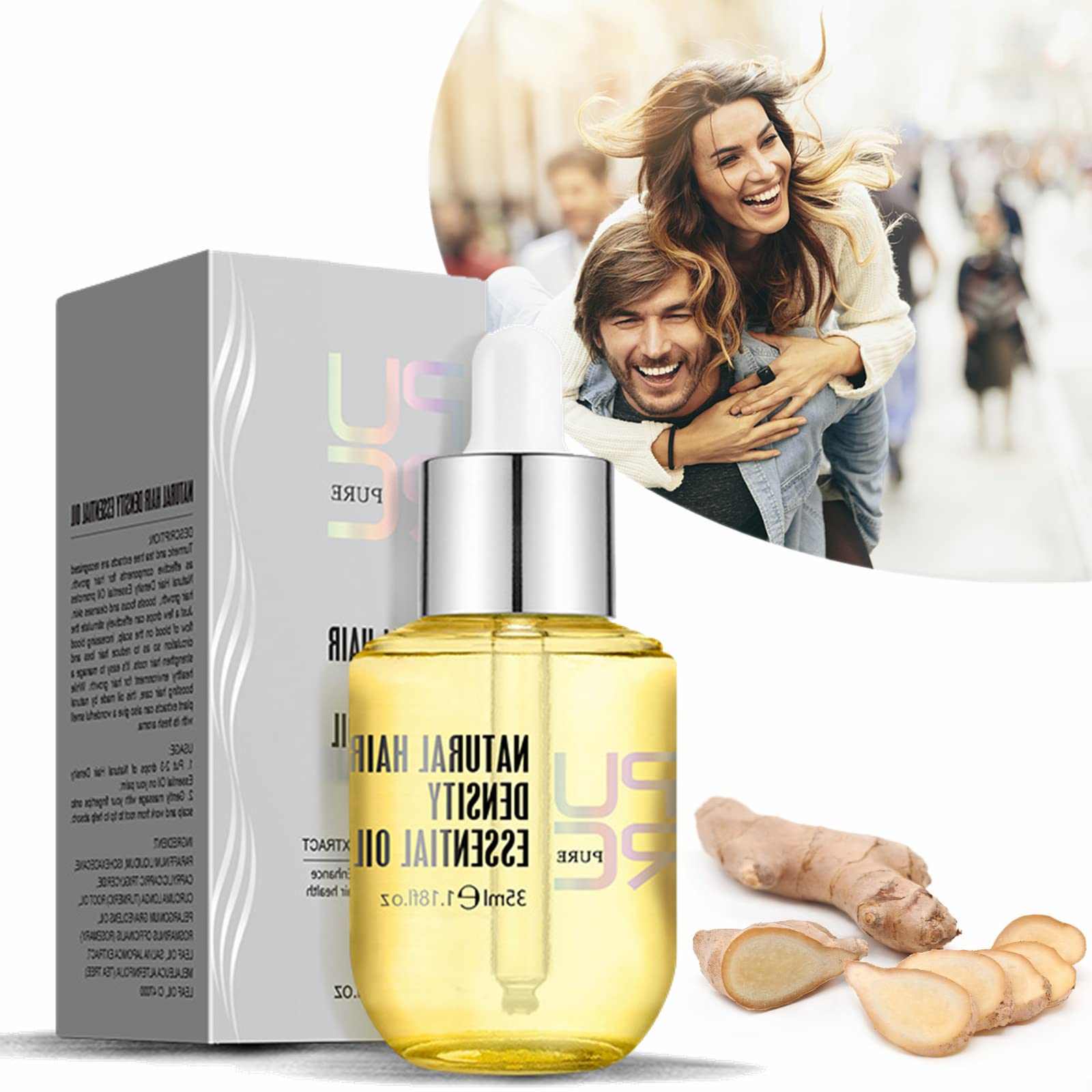 Pure Beauty Hair Growth Oil - Vegan, Paraben-Free Treatment for Longer, Thicker & Fuller Hair | All Hair Types | Stops Hair Loss | Perfect for Daily Scalp Massage & Nighttime Hair Care Routine