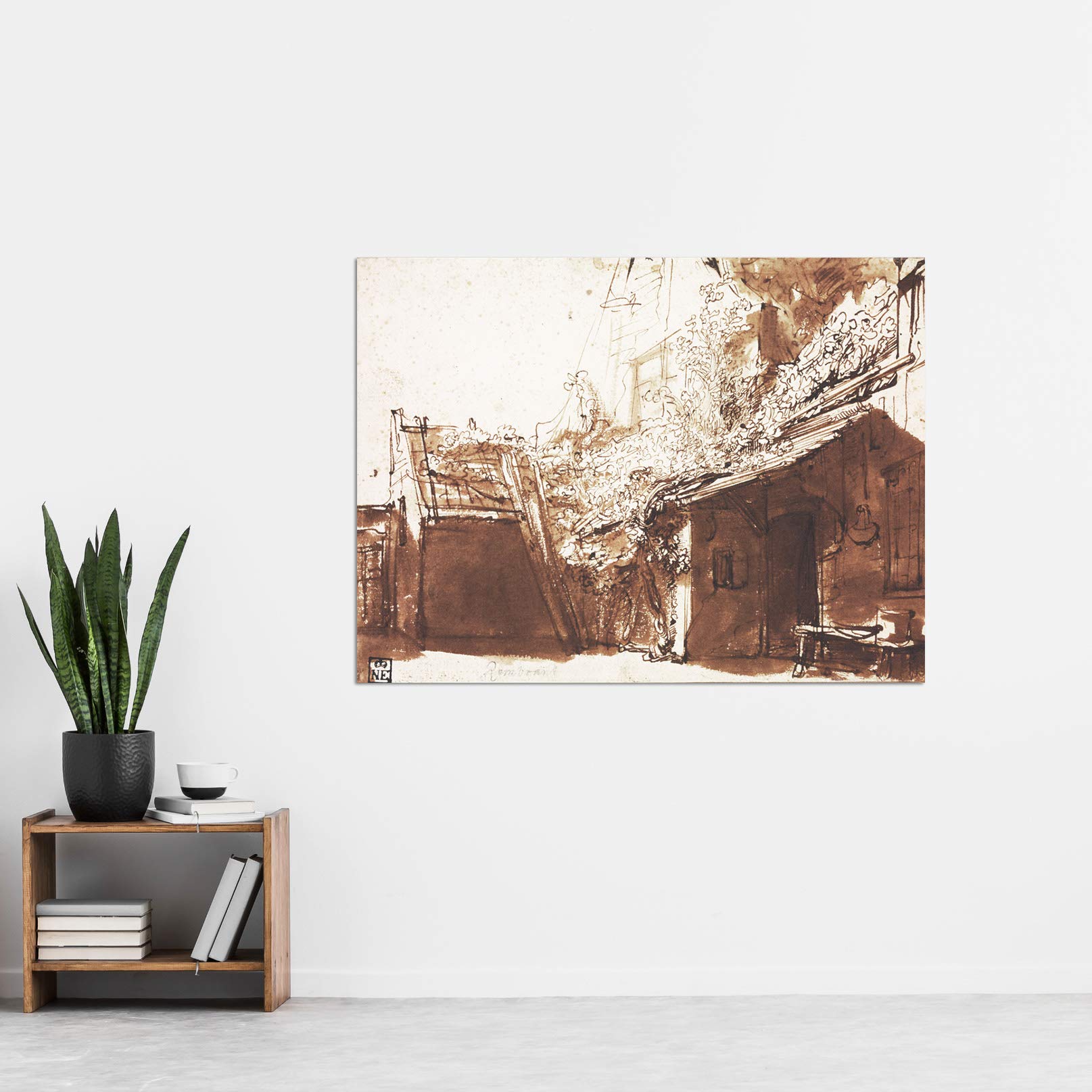 Rembrandt Dutch Farmhouse Art Print - Extra Large Wall Mural Poster - Premium XL Canvas - Perfect for Living Room, Bedroom & Office Decor