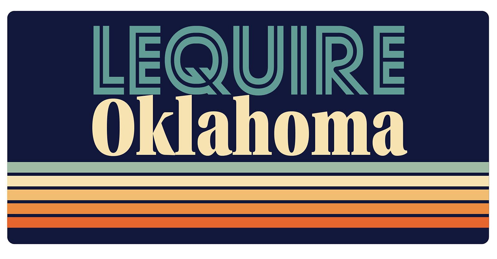 Lequire Oklahoma Retro Fridge Magnet 5 x 2.5 Inch - Vintage Decorative Magnet for Refrigerators, Whiteboards & Metal Surfaces | Perfect for Kitchens, Offices & Home Decor