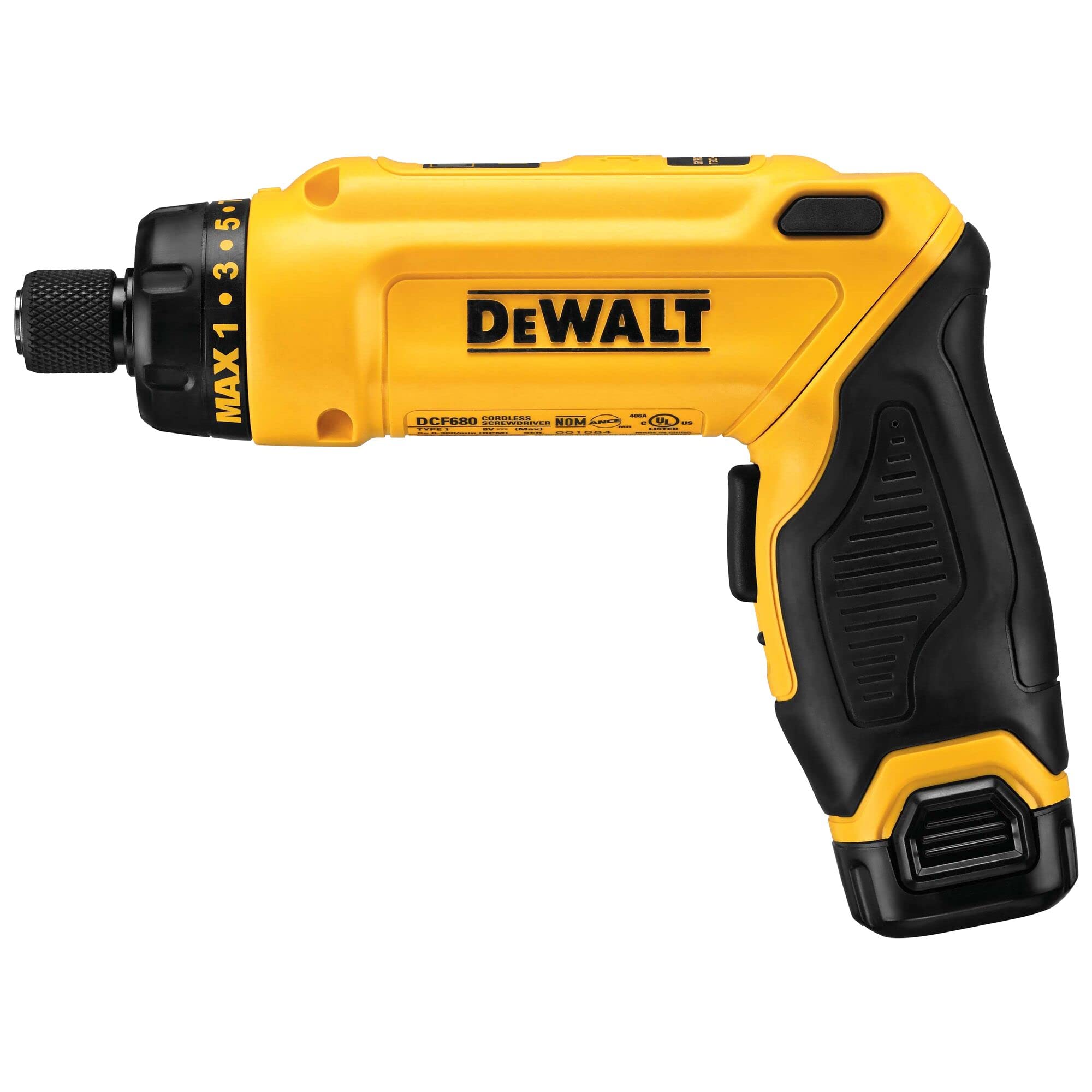 DEWALT 8V MAX Gyroscopic Cordless Screwdriver Kit with 2 Batteries (DCF680N2) - Perfect for Home DIY, Furniture Assembly, and Professional Construction Projects