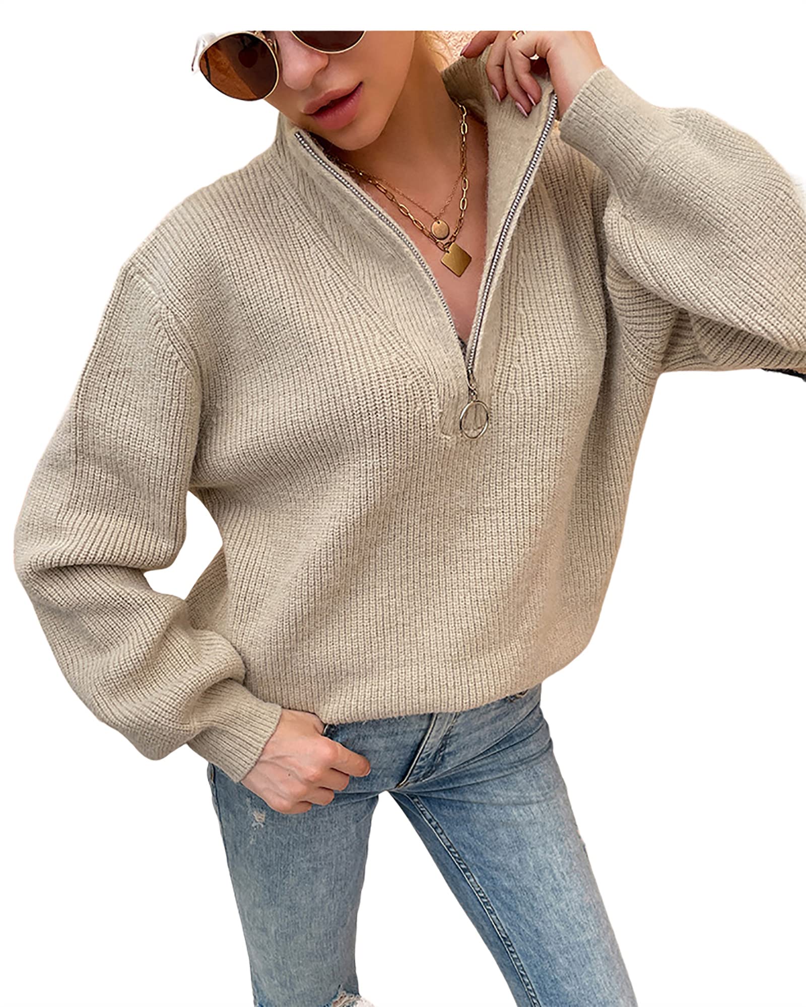 Women's Casual Long Sleeve Zipper Pullover Sweatshirt - Comfortable Fleece Lined Hoodie for Fall & Winter - Perfect for Outdoor Activities, Workout, and Daily Wear