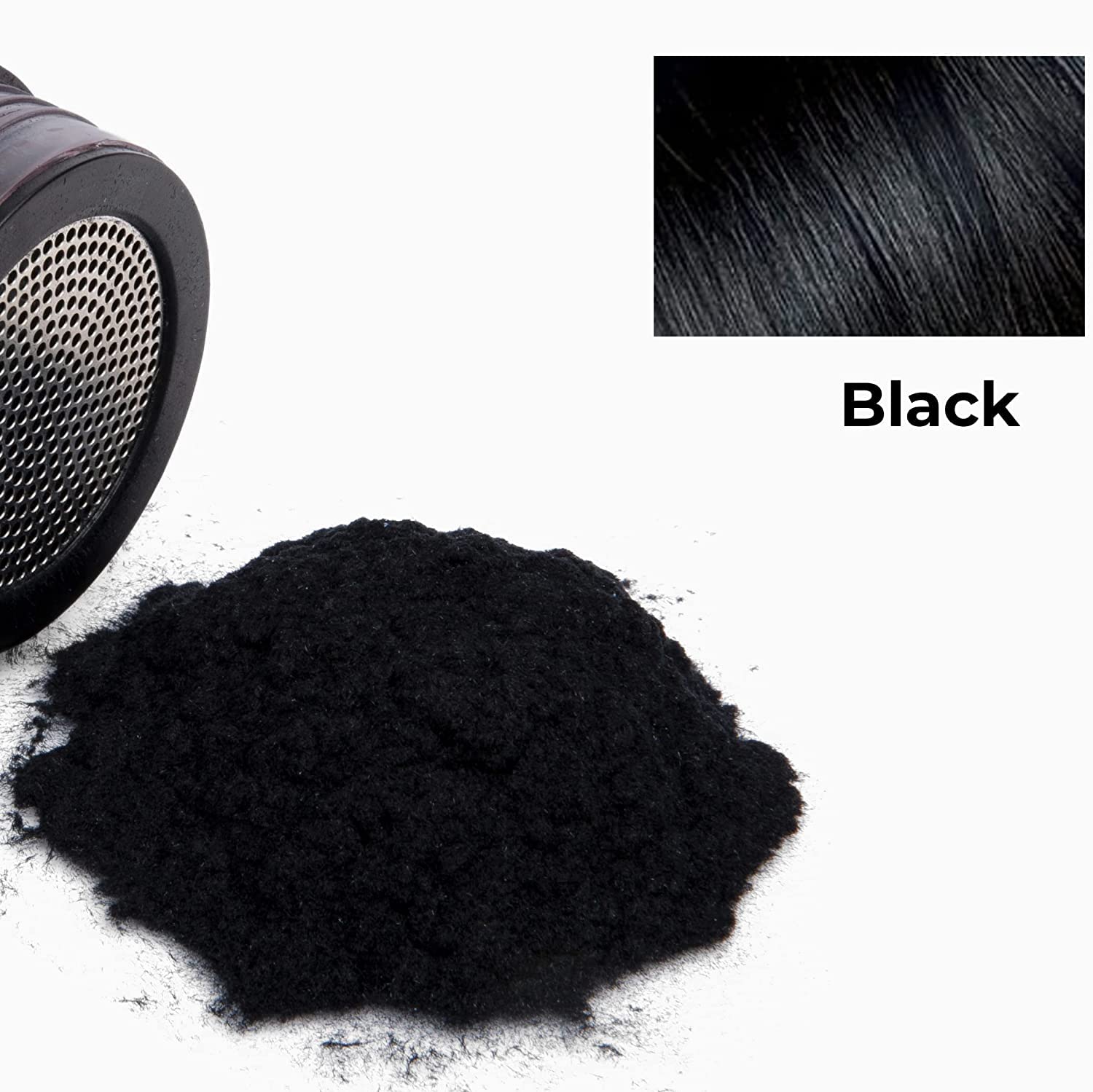 Natural Black Hair Building Fiber - 25g for Instant Thicker Hair & Natural Look - Perfect for Thinning Hair, Bald Spots & Everyday Styling