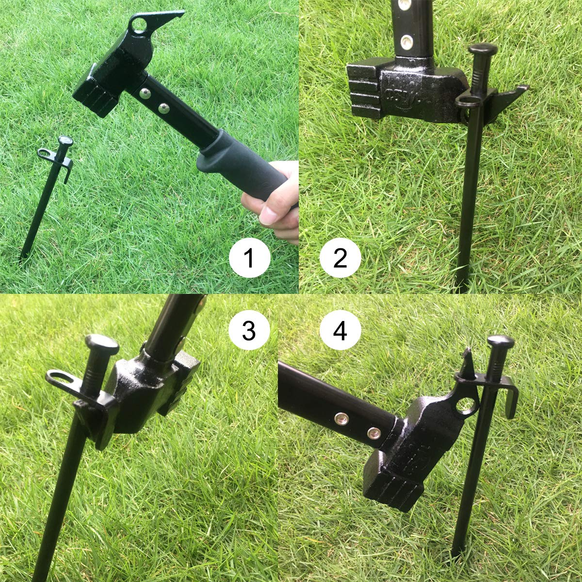 Heavy Duty Camping Hammer with Tent Stake Remover - 12.6