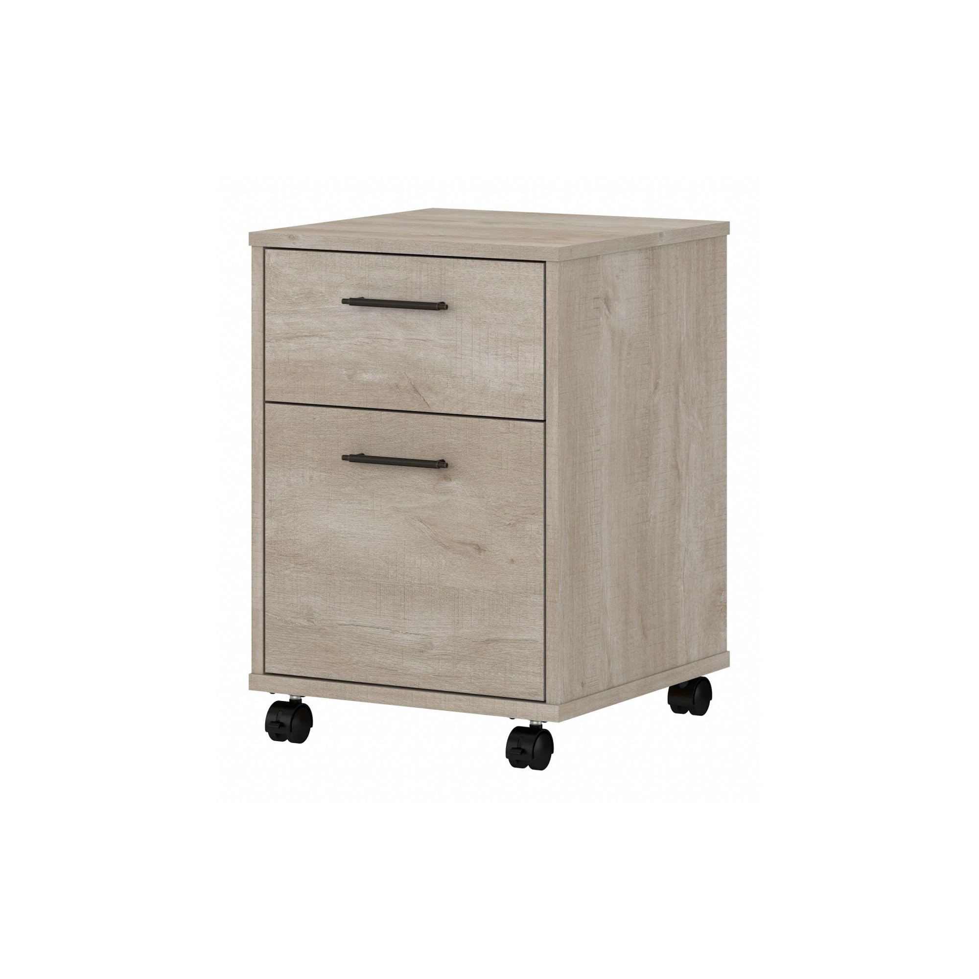 Bush Furniture Key West 2-Drawer Mobile File Cabinet - Rolling Office Storage Cabinet for Home & Workspace | Perfect for Organizing Documents in Small Spaces & Home Offices