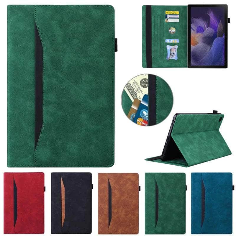 Premium Leather Business Wallet Flip Case for Samsung Galaxy Tab A8 10.5 (2022) - Perfect for Office, Travel & Daily Protection